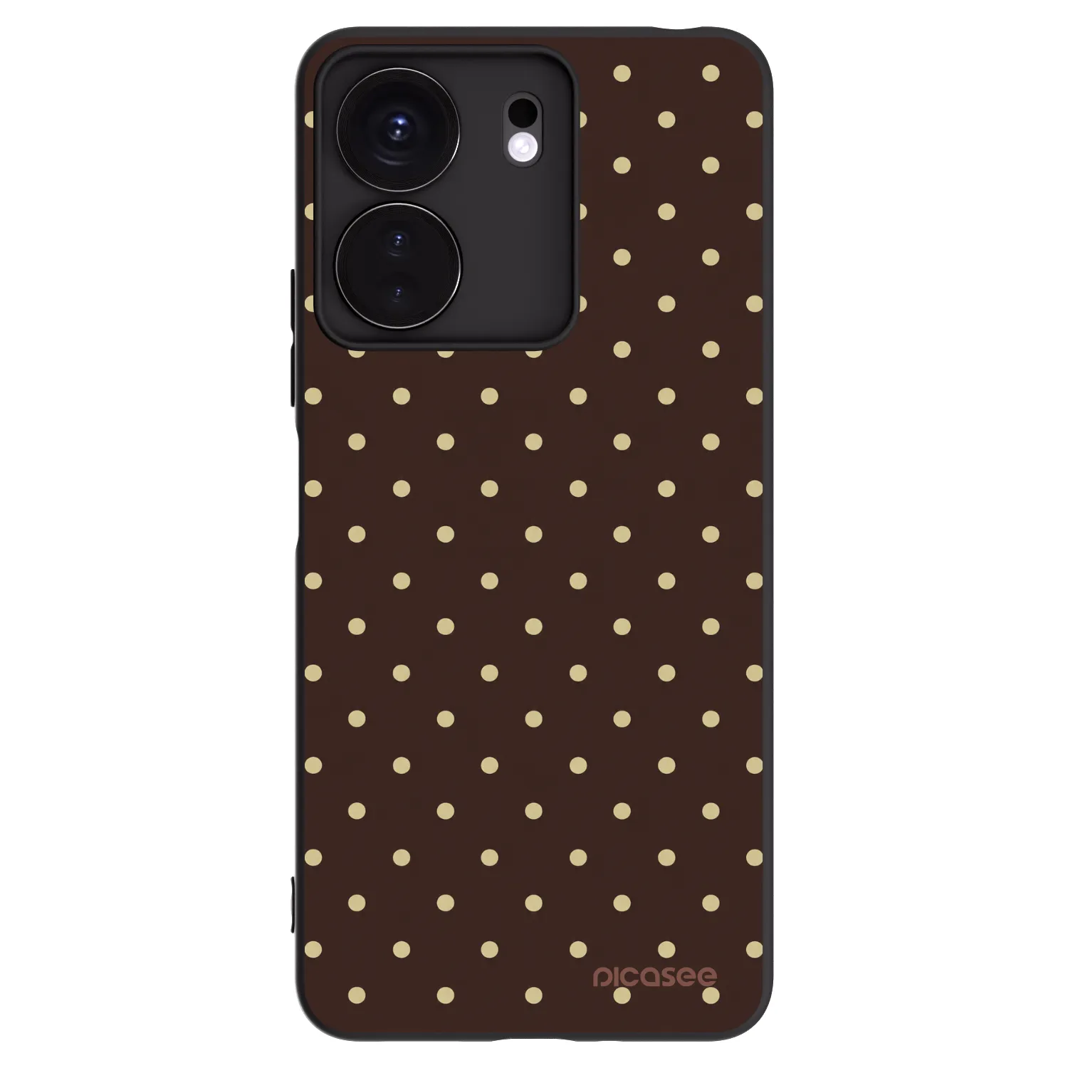 Picasee crna silikonska maskica za Xiaomi Redmi 13C 4G - Vanilla Dots & Chocolate