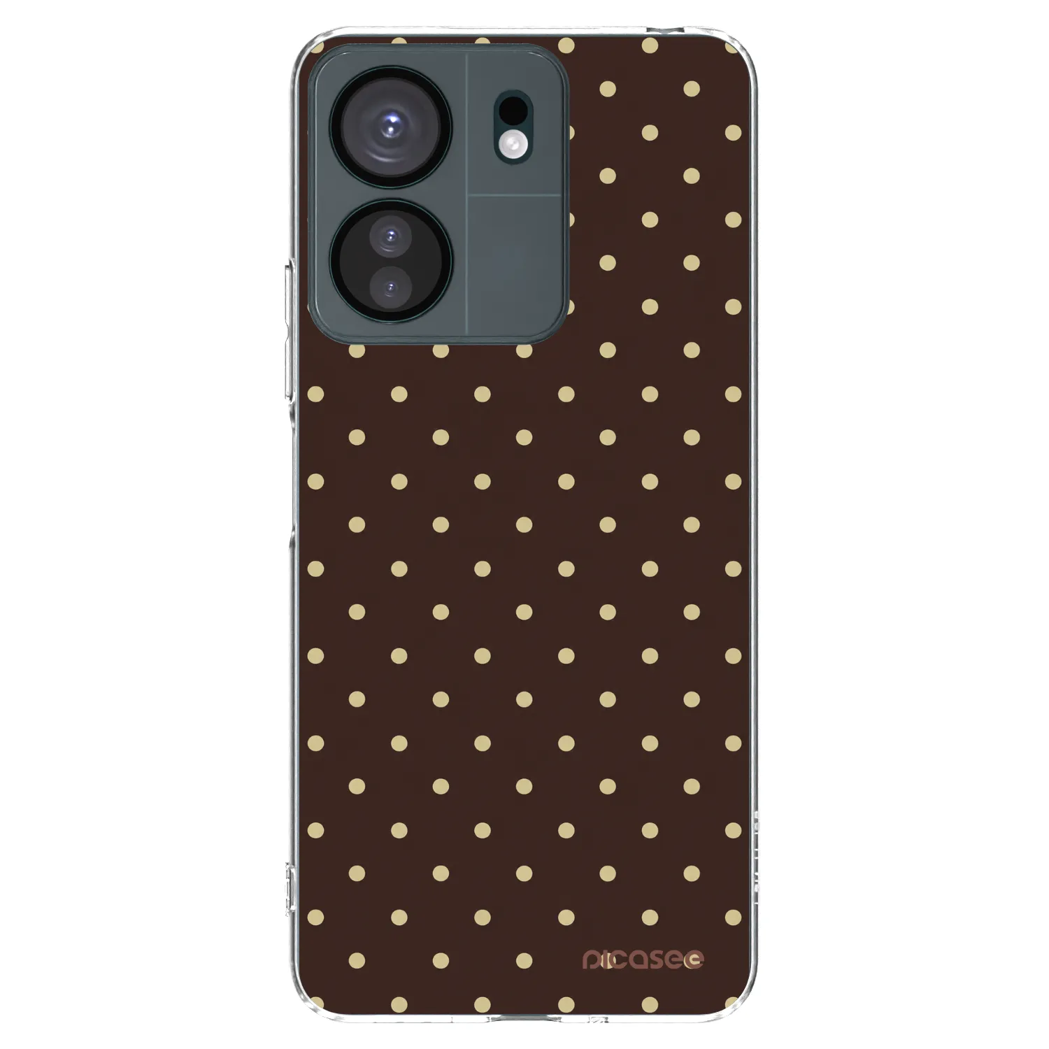 Picasee silikonska prozirna maskica za Xiaomi Redmi 13C 4G - Vanilla Dots & Chocolate