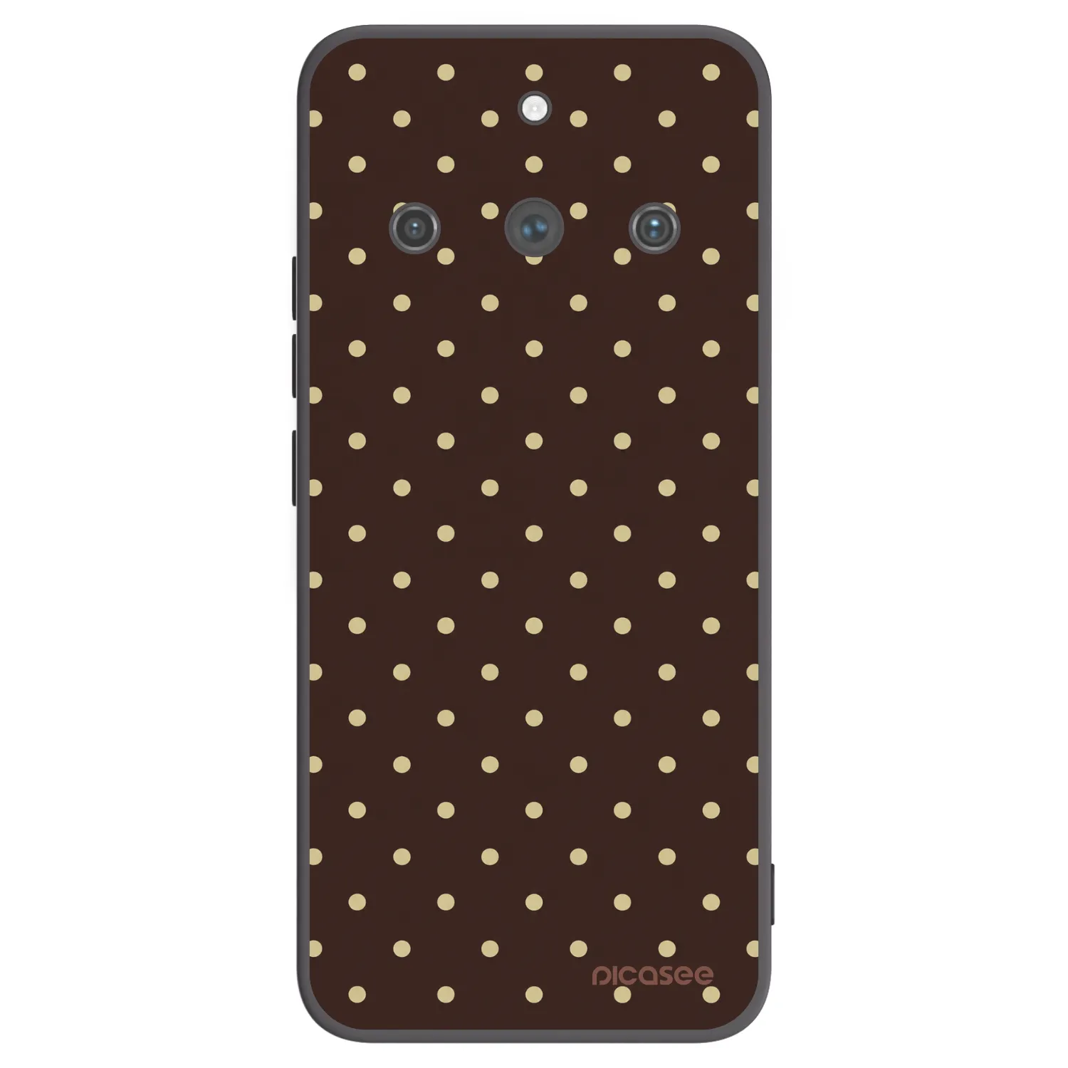 Picasee crna silikonska maskica za Realme 11 Pro+ - Vanilla Dots & Chocolate