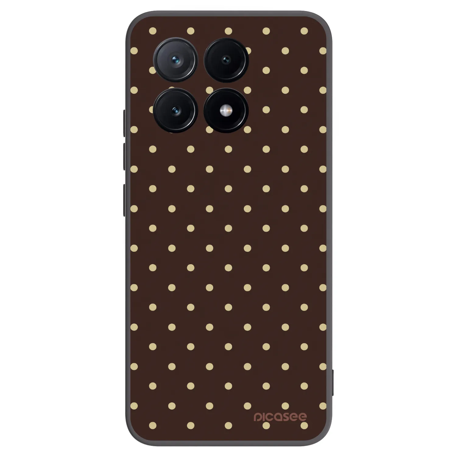 Picasee crna silikonska maskica za Xiaomi Poco X6 Pro - Vanilla Dots & Chocolate