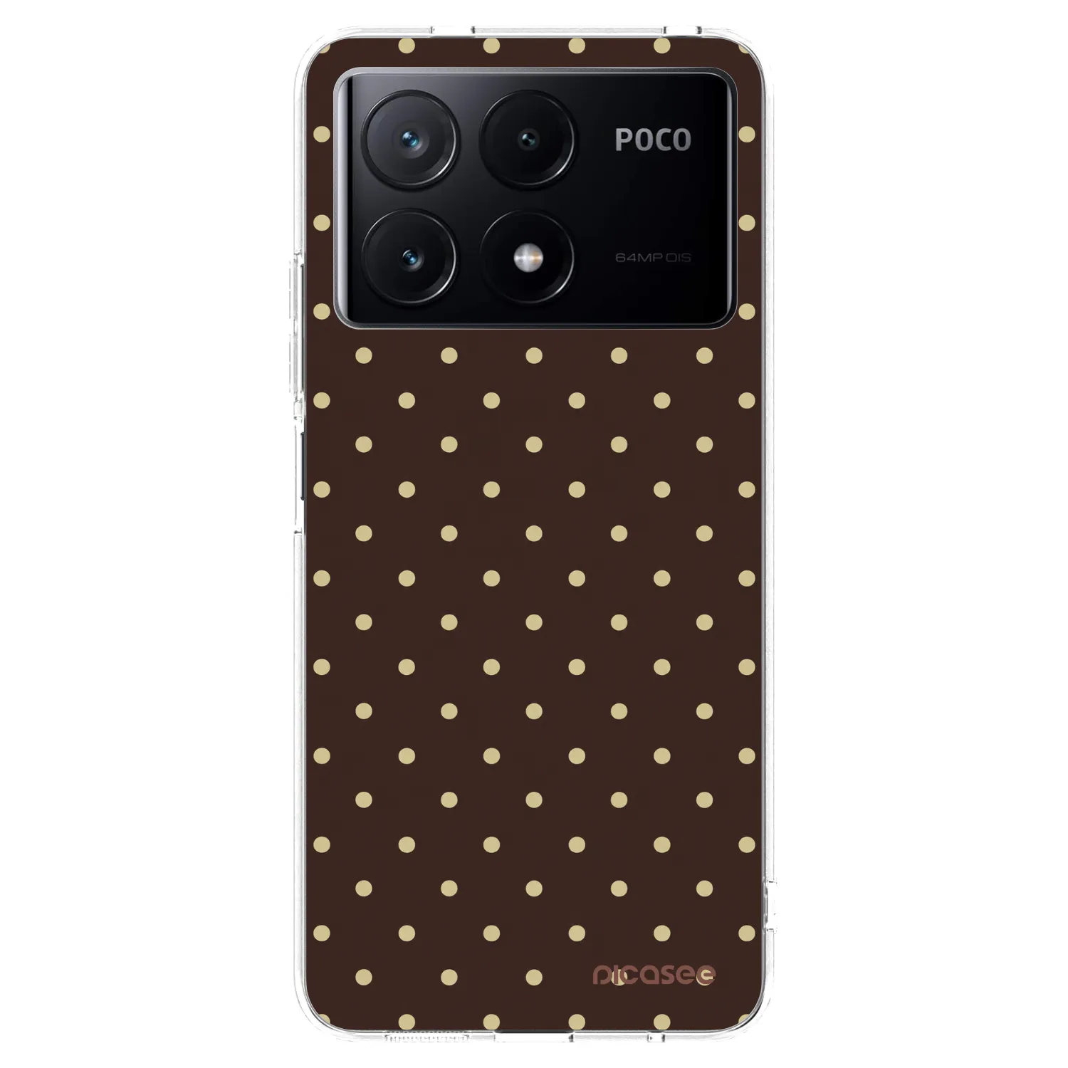 Picasee silikonska prozirna maskica za Xiaomi Poco X6 Pro - Vanilla Dots & Chocolate