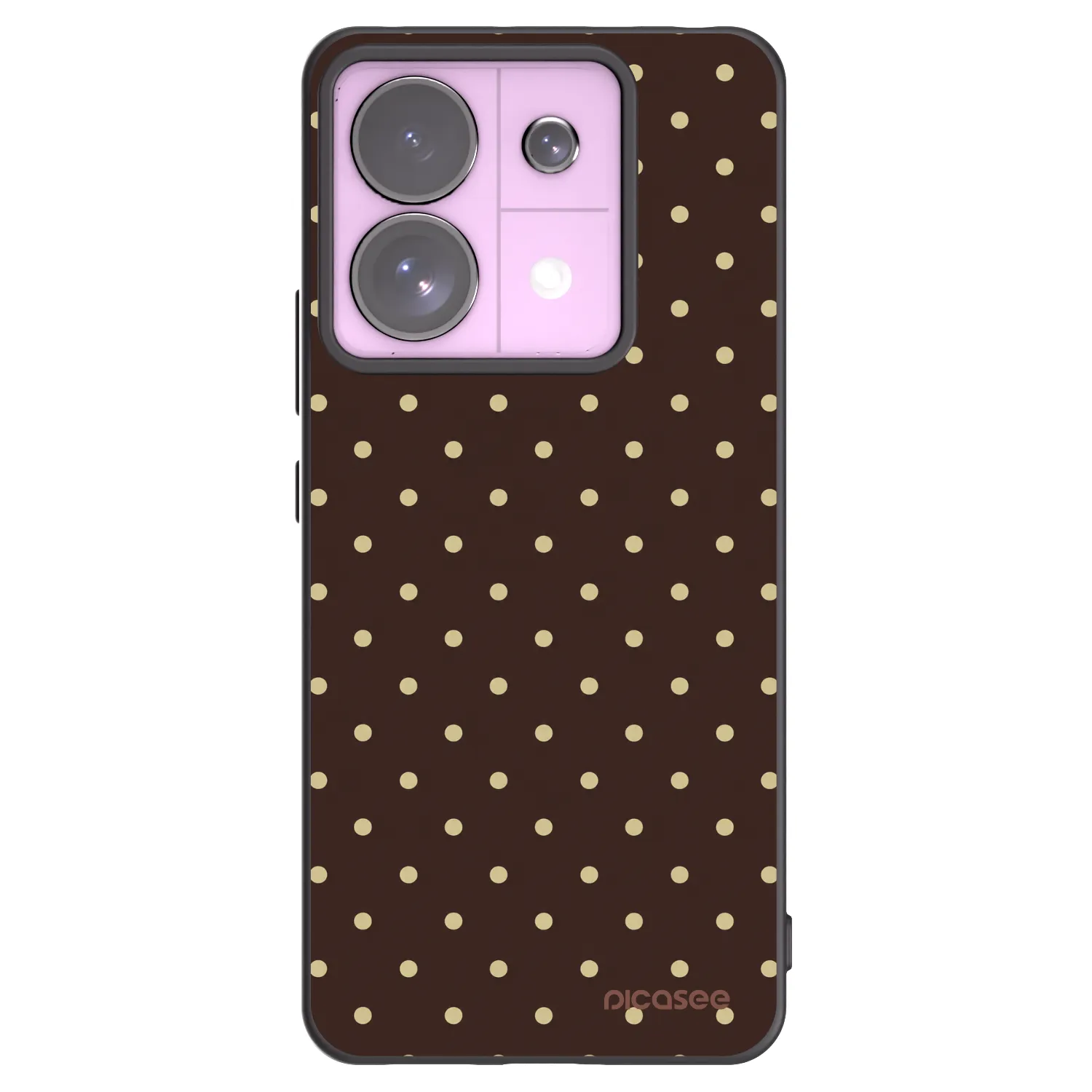 Picasee crna silikonska maskica za Xiaomi Redmi Note 13 Pro 5G - Vanilla Dots & Chocolate