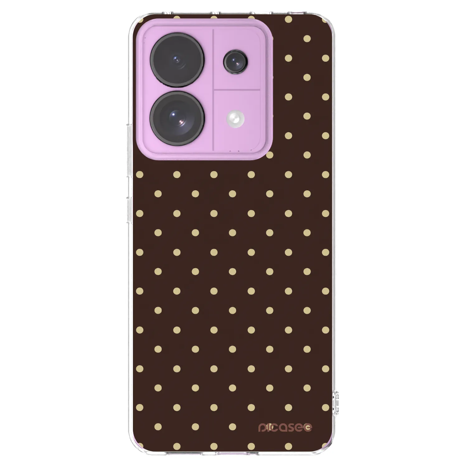 Picasee silikonska prozirna maskica za Xiaomi Redmi Note 13 Pro 5G - Vanilla Dots & Chocolate