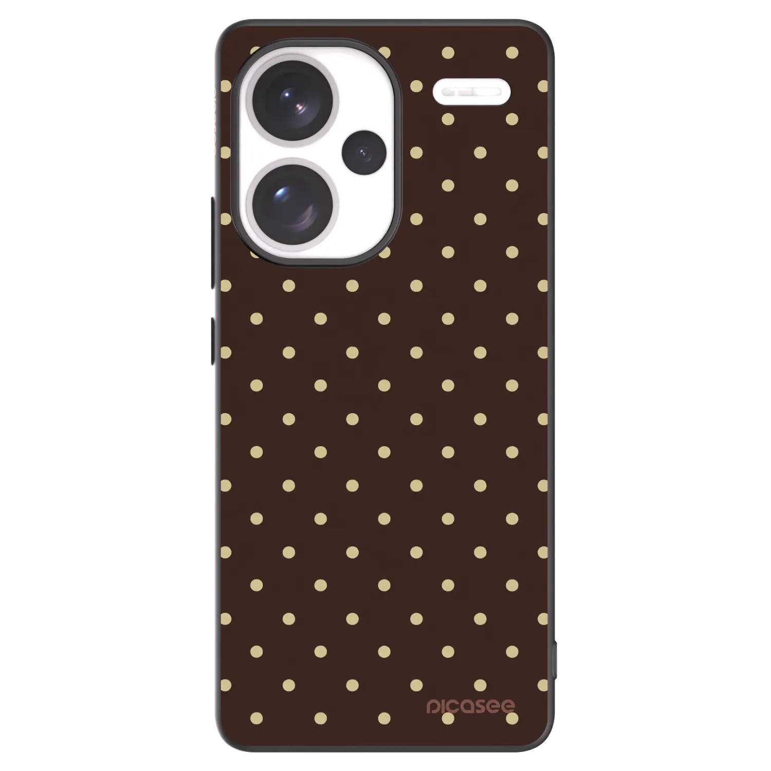 Picasee crna silikonska maskica za Xiaomi Redmi Note 13 Pro+ 5G - Vanilla Dots & Chocolate