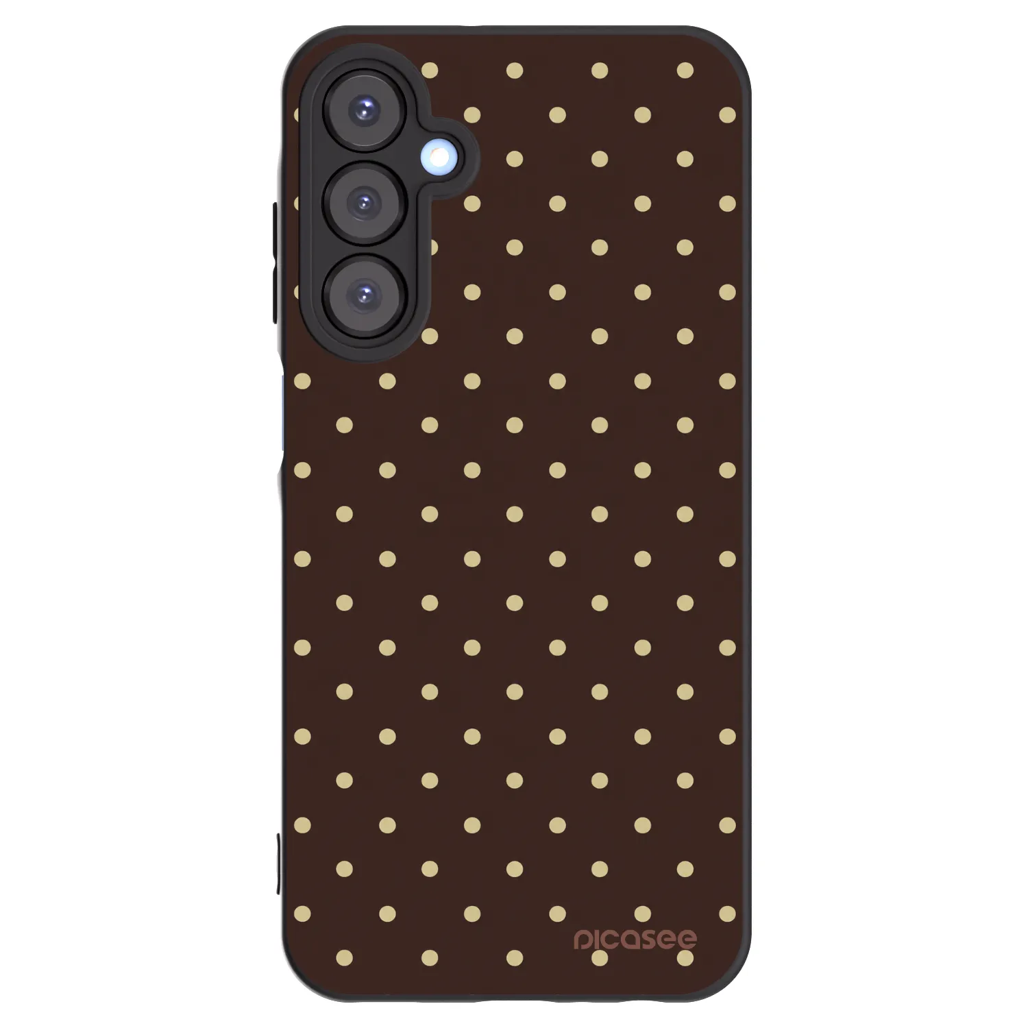 Picasee crna silikonska maskica za Samsung Galaxy A25 A256B 5G - Vanilla Dots & Chocolate