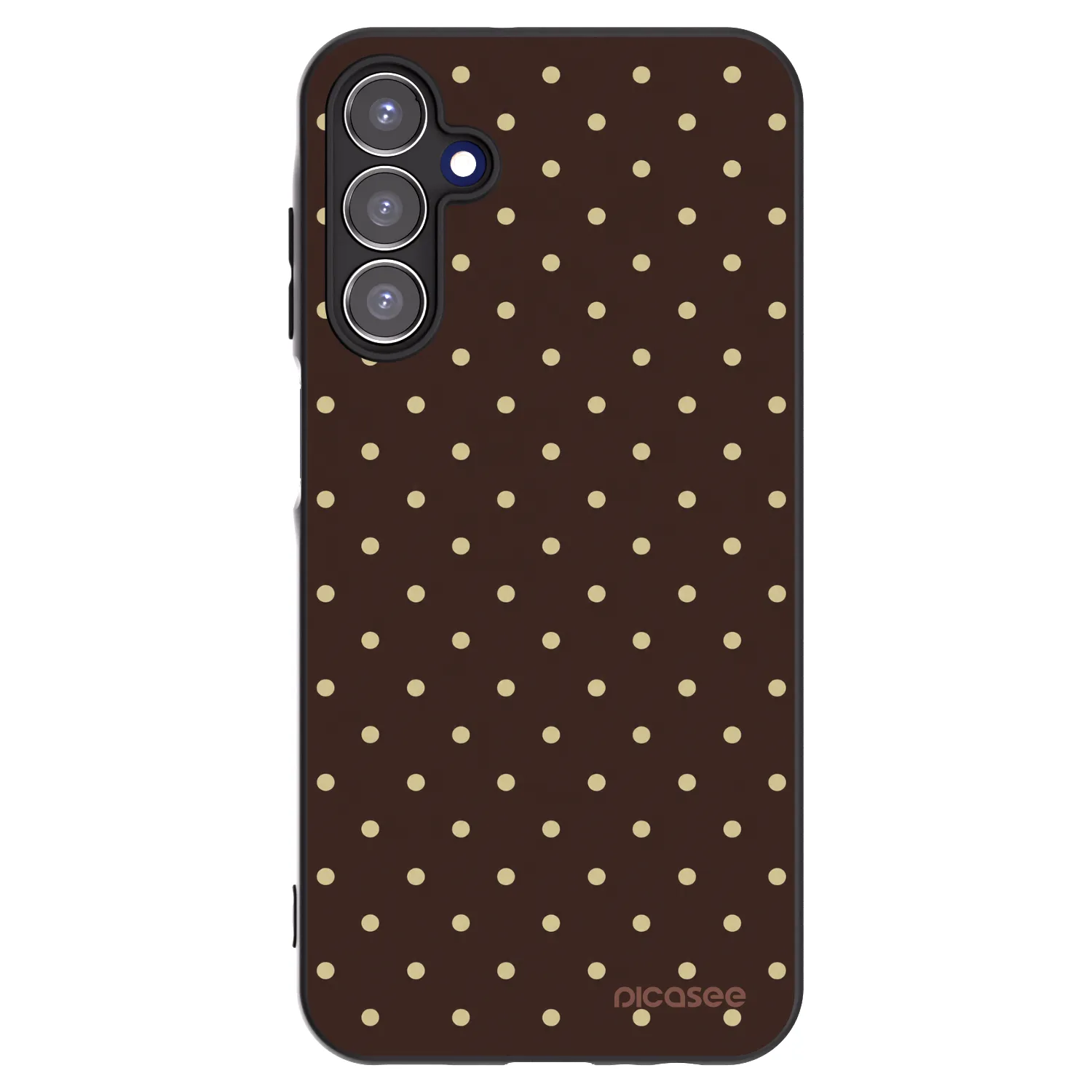 Picasee crna silikonska maskica za Samsung Galaxy A15 A156B 5G - Vanilla Dots & Chocolate