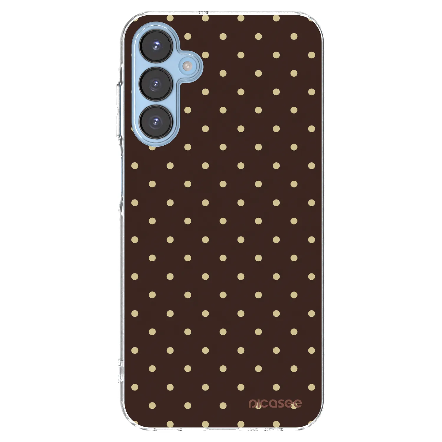 Picasee silikonska prozirna maskica za Samsung Galaxy A15 A156B 5G - Vanilla Dots & Chocolate