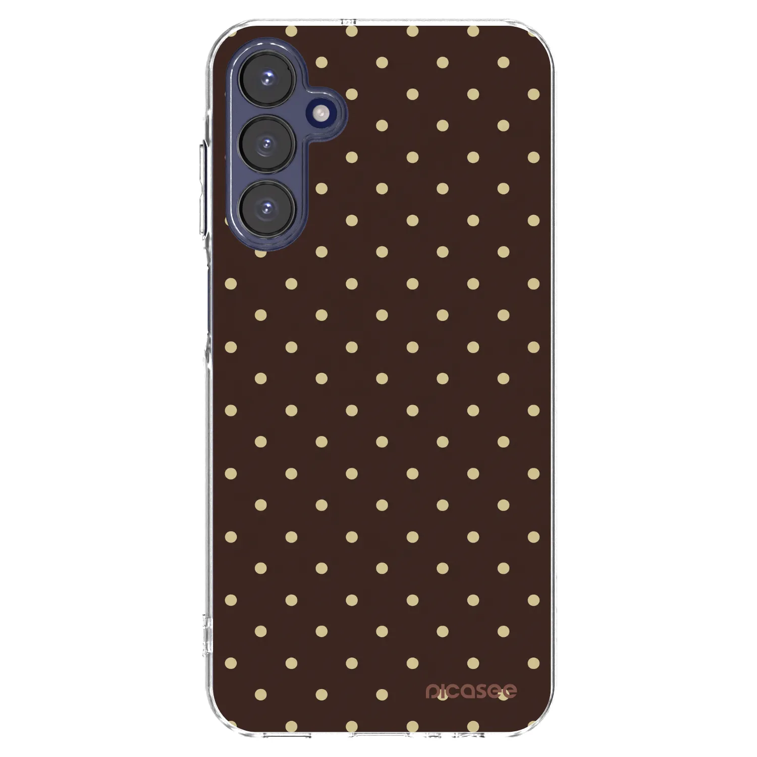 Picasee silikonska prozirna maskica za Samsung Galaxy A15 A155F 4G - Vanilla Dots & Chocolate
