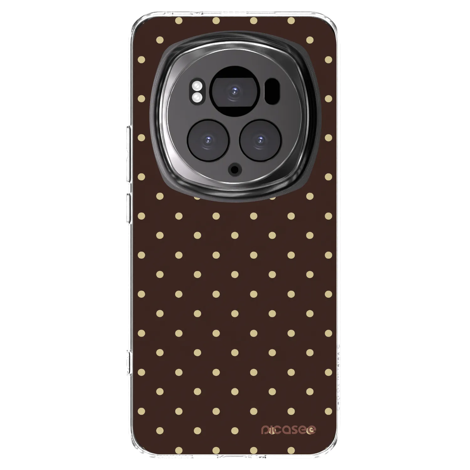 Picasee silikonska prozirna maskica za Honor Magic6 Pro - Vanilla Dots & Chocolate