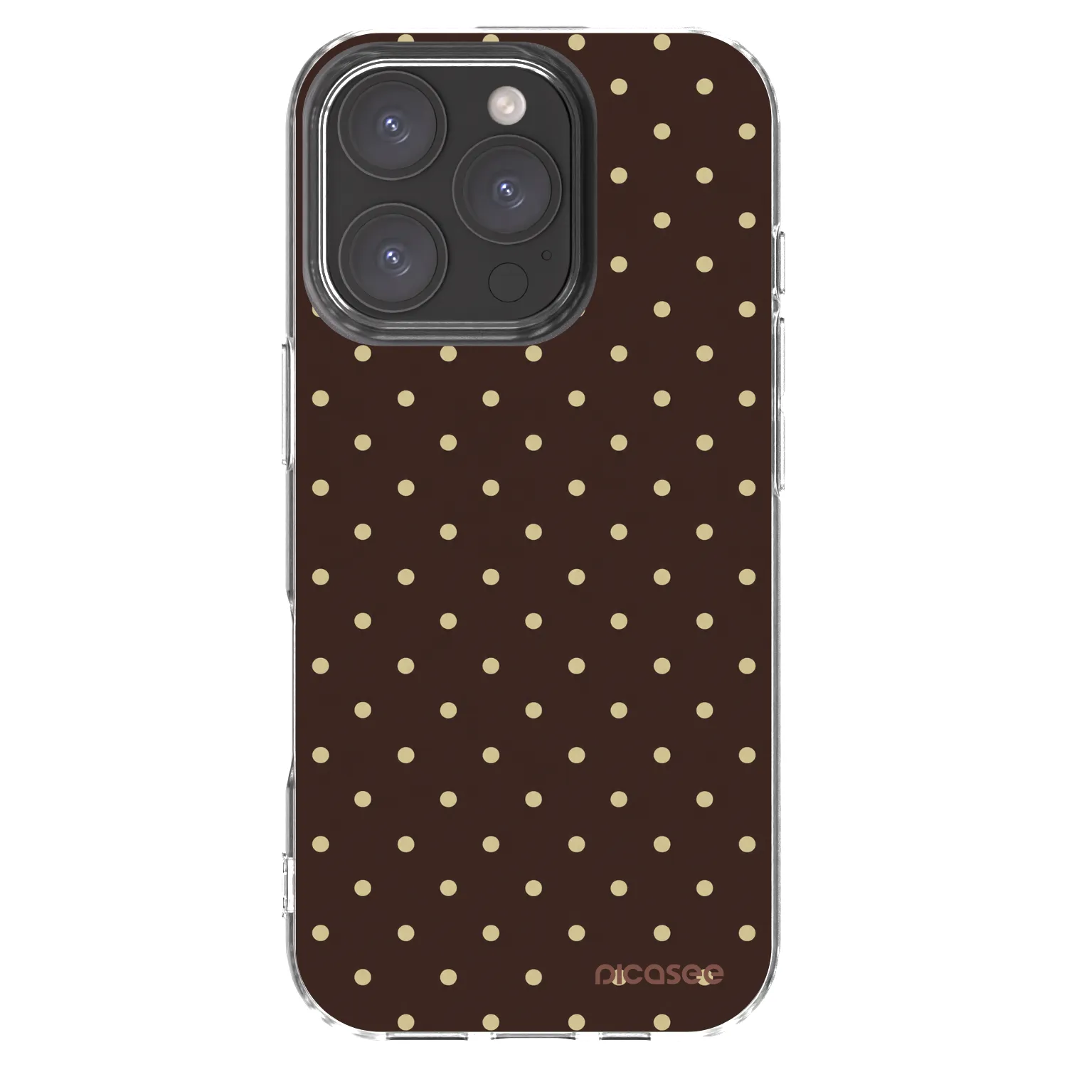 Picasee silikonska prozirna maskica za Apple iPhone 16 Pro - Vanilla Dots & Chocolate