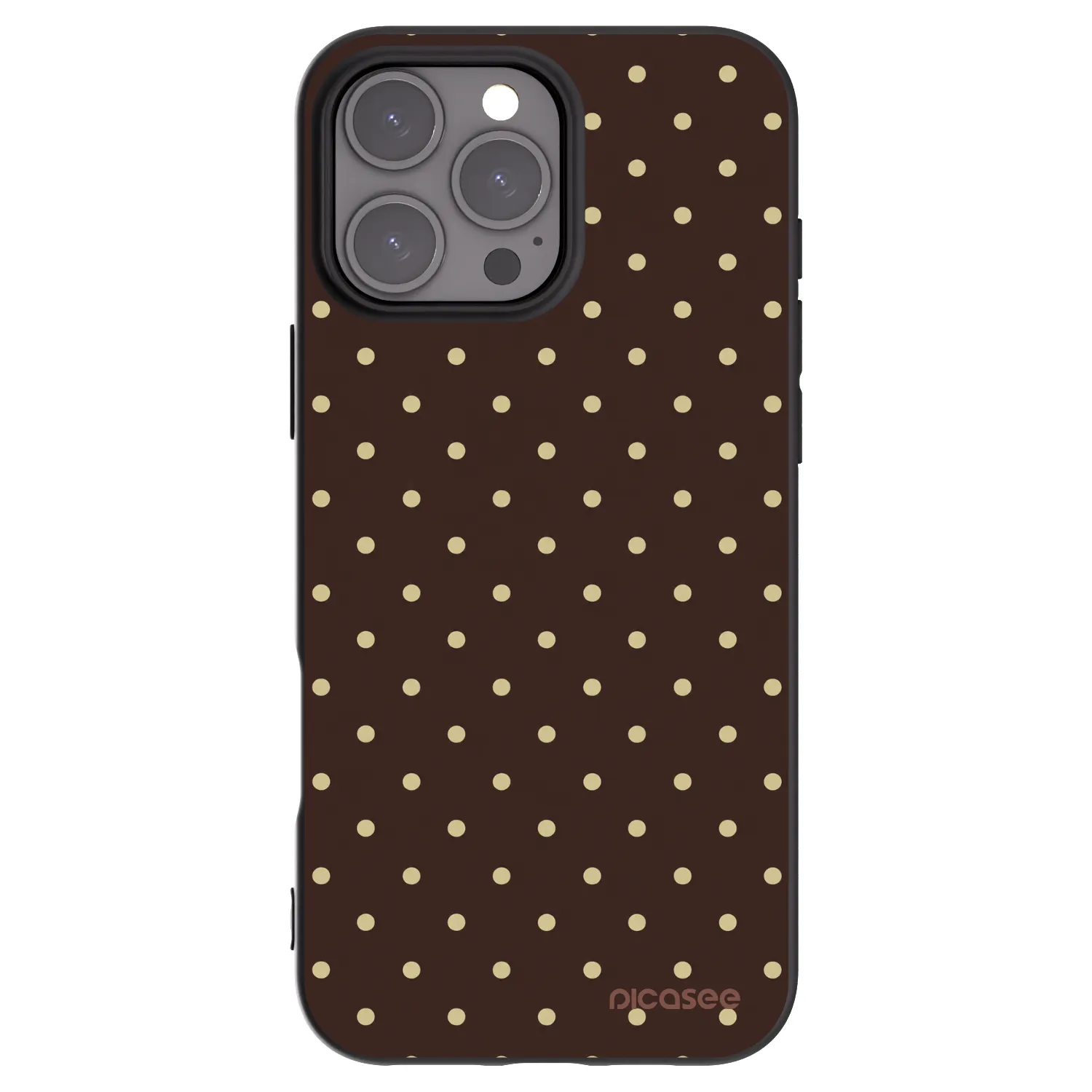 Picasee crna silikonska maskica za Apple iPhone 16 Pro Max - Vanilla Dots & Chocolate