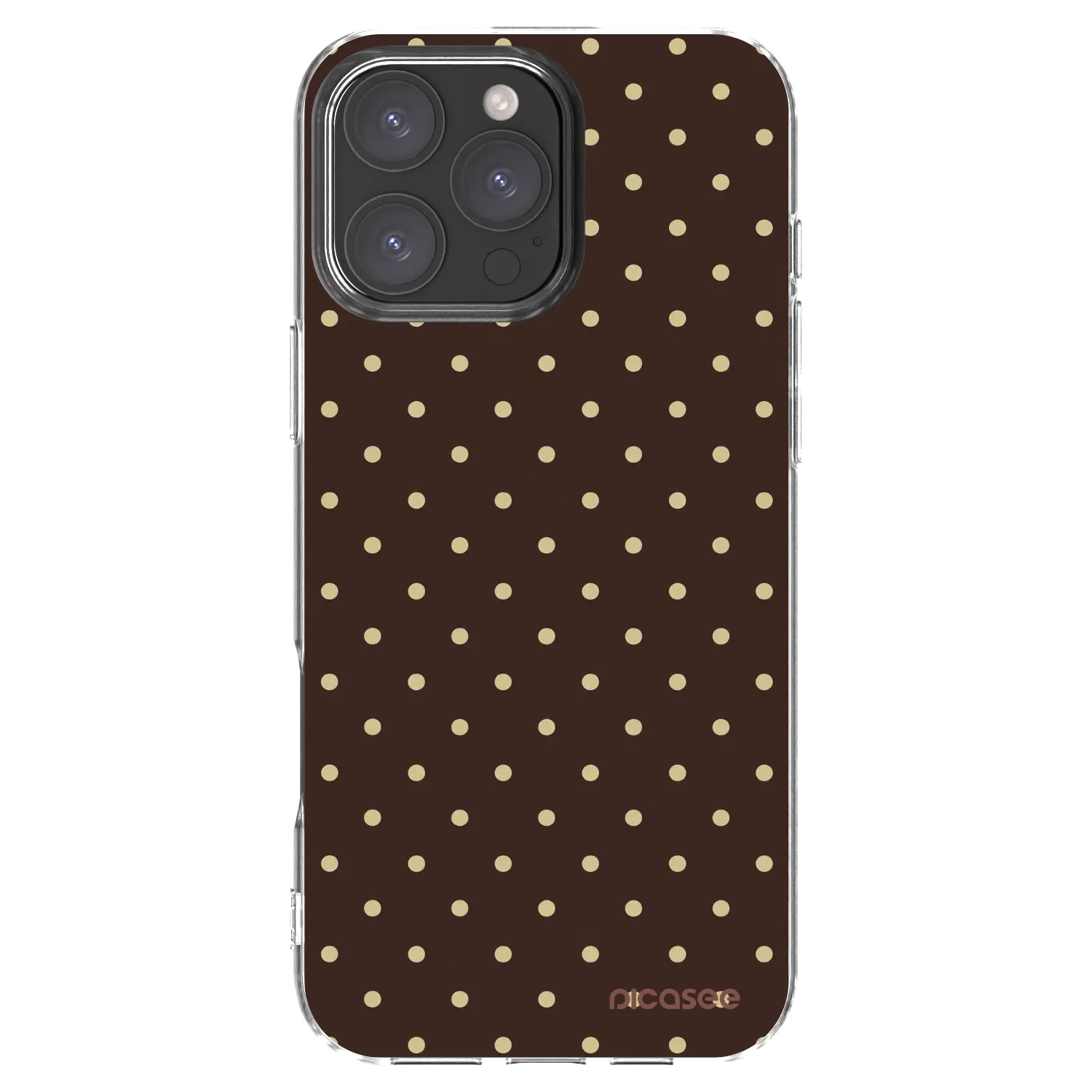 Picasee silikonska prozirna maskica za Apple iPhone 16 Pro Max - Vanilla Dots & Chocolate