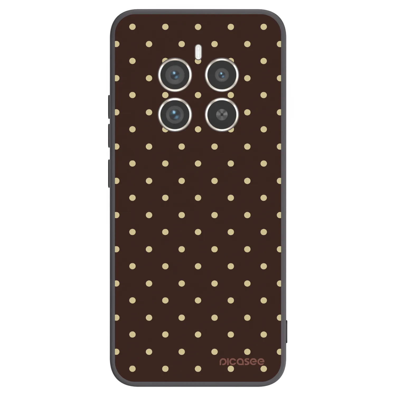 Picasee crna silikonska maskica za Realme 12 Pro 5G - Vanilla Dots & Chocolate