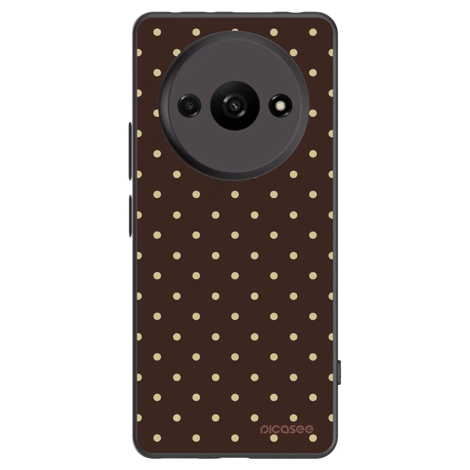 Picasee crna silikonska maskica za Xiaomi Redmi A3 - Vanilla Dots & Chocolate