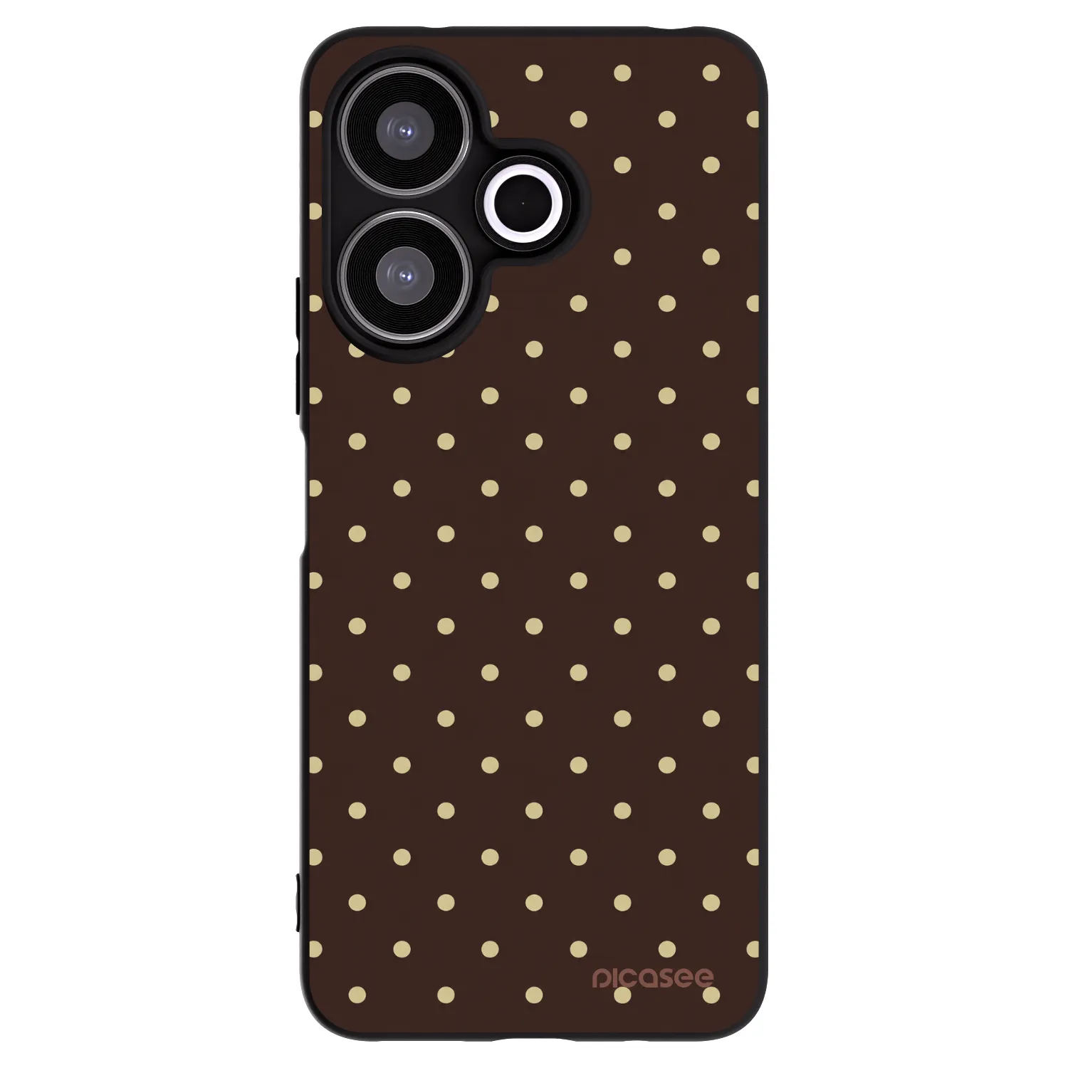 Picasee crna silikonska maskica za Xiaomi Redmi 13 4G - Vanilla Dots & Chocolate