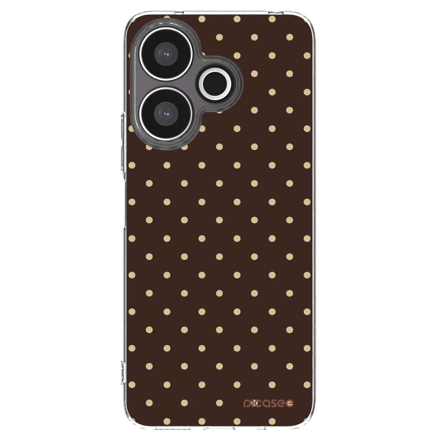 Picasee silikonska prozirna maskica za Xiaomi Redmi 13 4G - Vanilla Dots & Chocolate