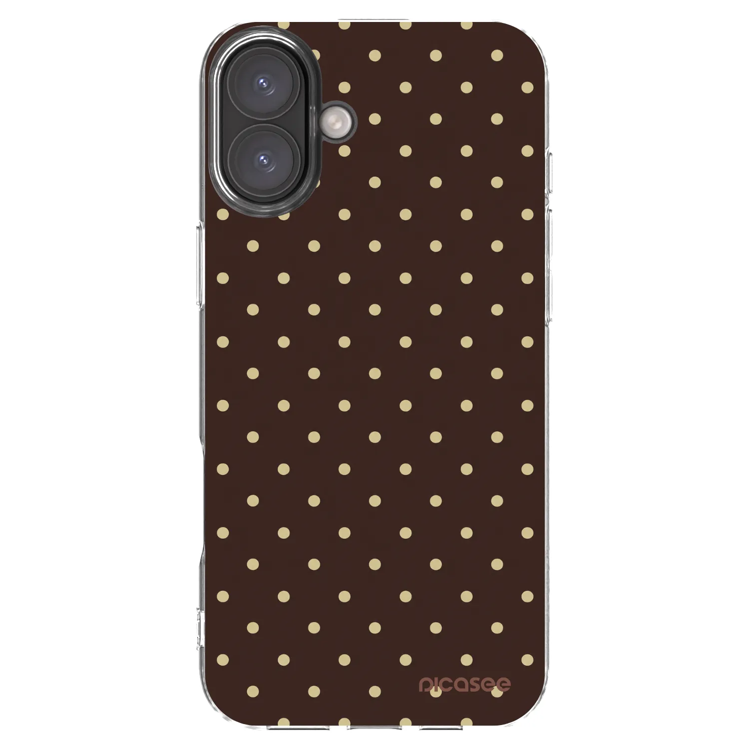 Picasee silikonska prozirna maskica za Apple iPhone 16 Plus - Vanilla Dots & Chocolate