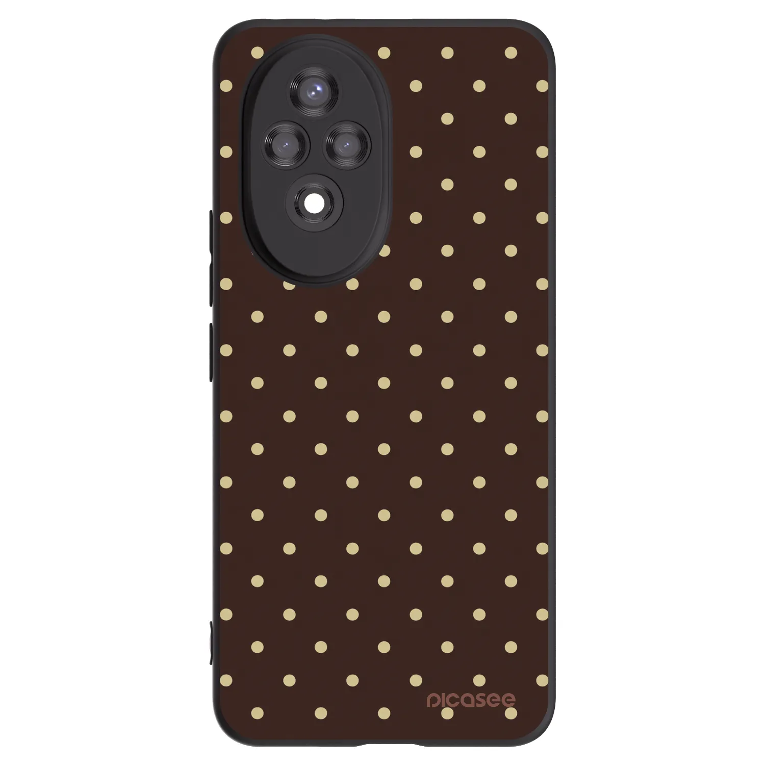 Picasee crna silikonska maskica za Honor 200 5G - Vanilla Dots & Chocolate