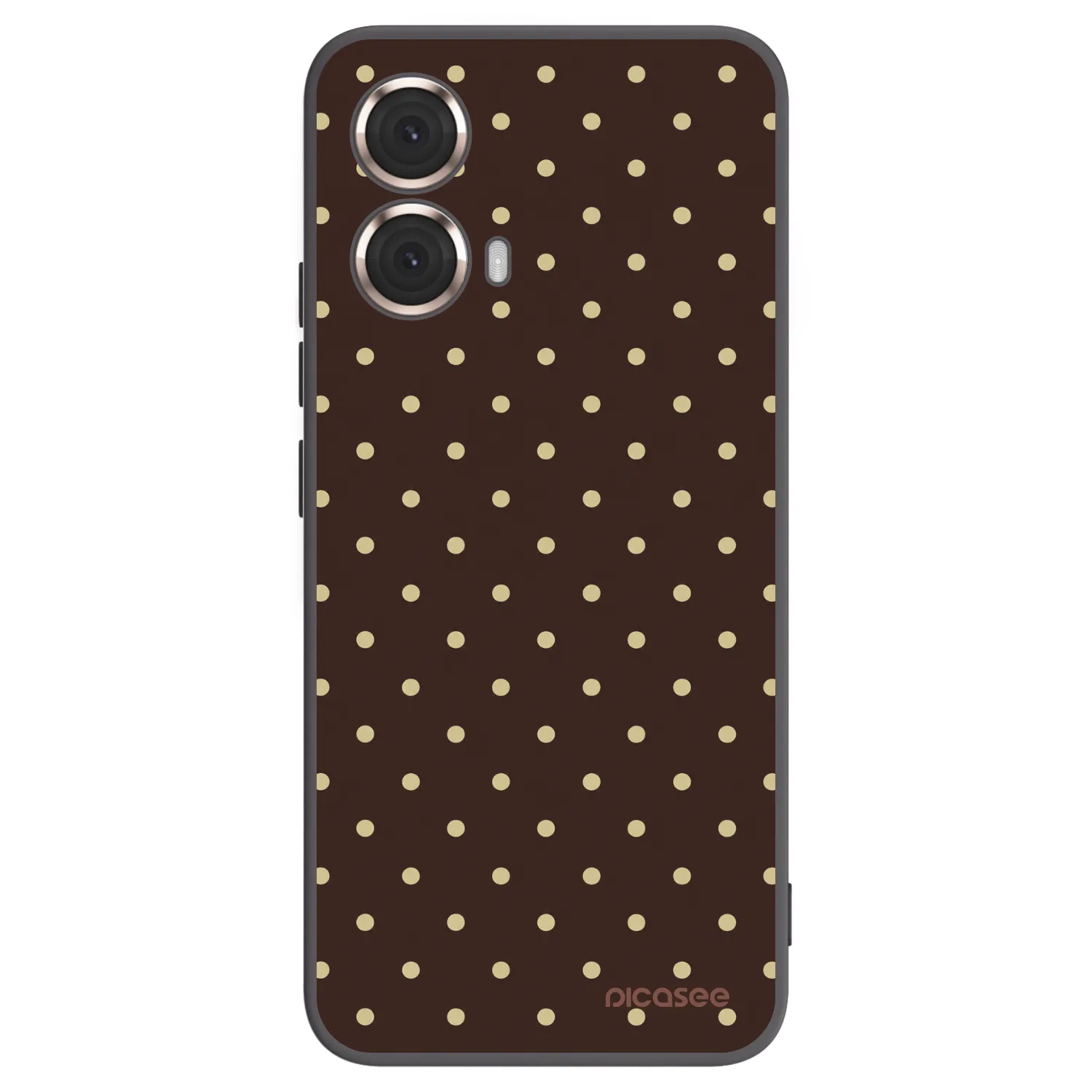 Picasee crna silikonska maskica za Motorola Moto G85 - Vanilla Dots & Chocolate
