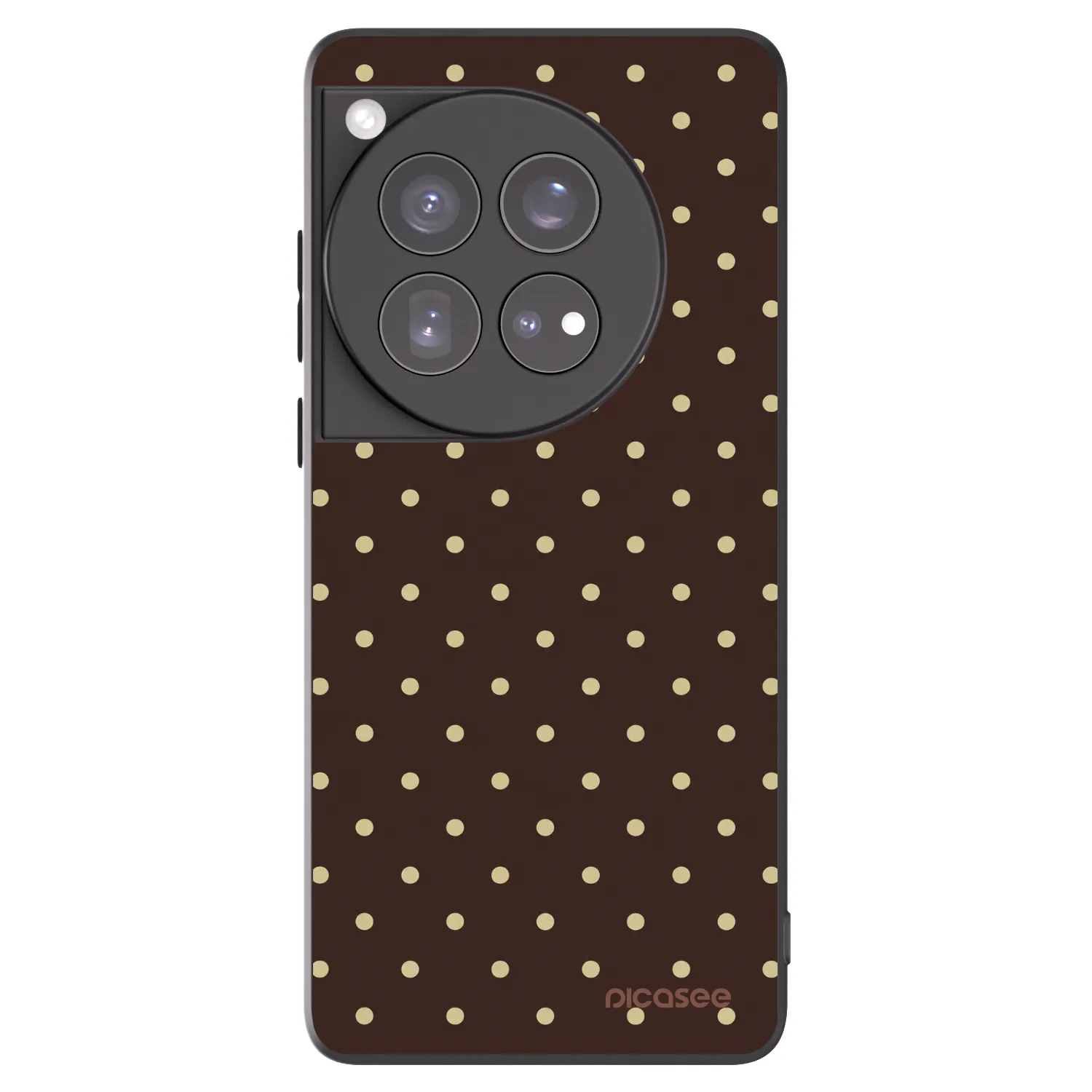 Picasee crna silikonska maskica za OnePlus 12 5G - Vanilla Dots & Chocolate