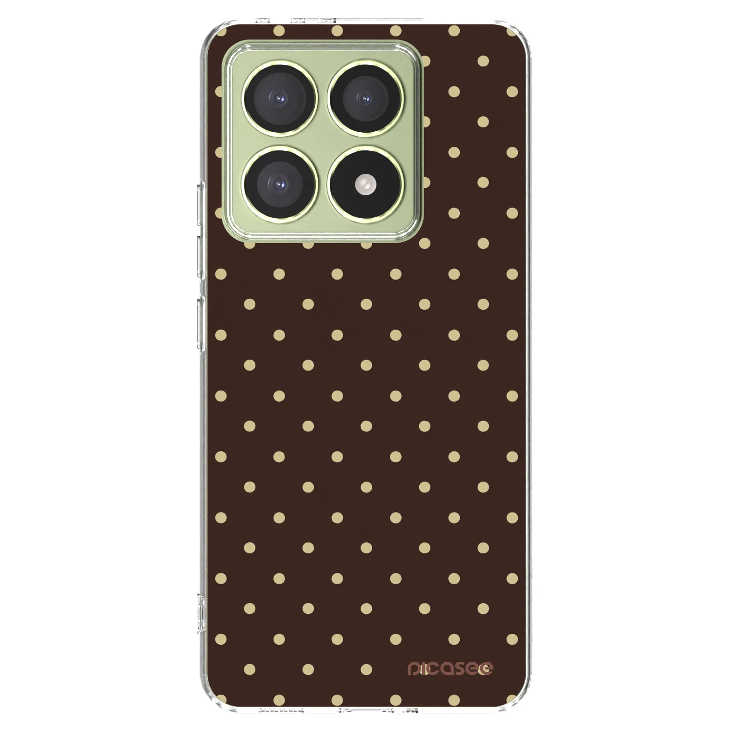 Picasee silikonska prozirna maskica za Xiaomi 14T - Vanilla Dots & Chocolate