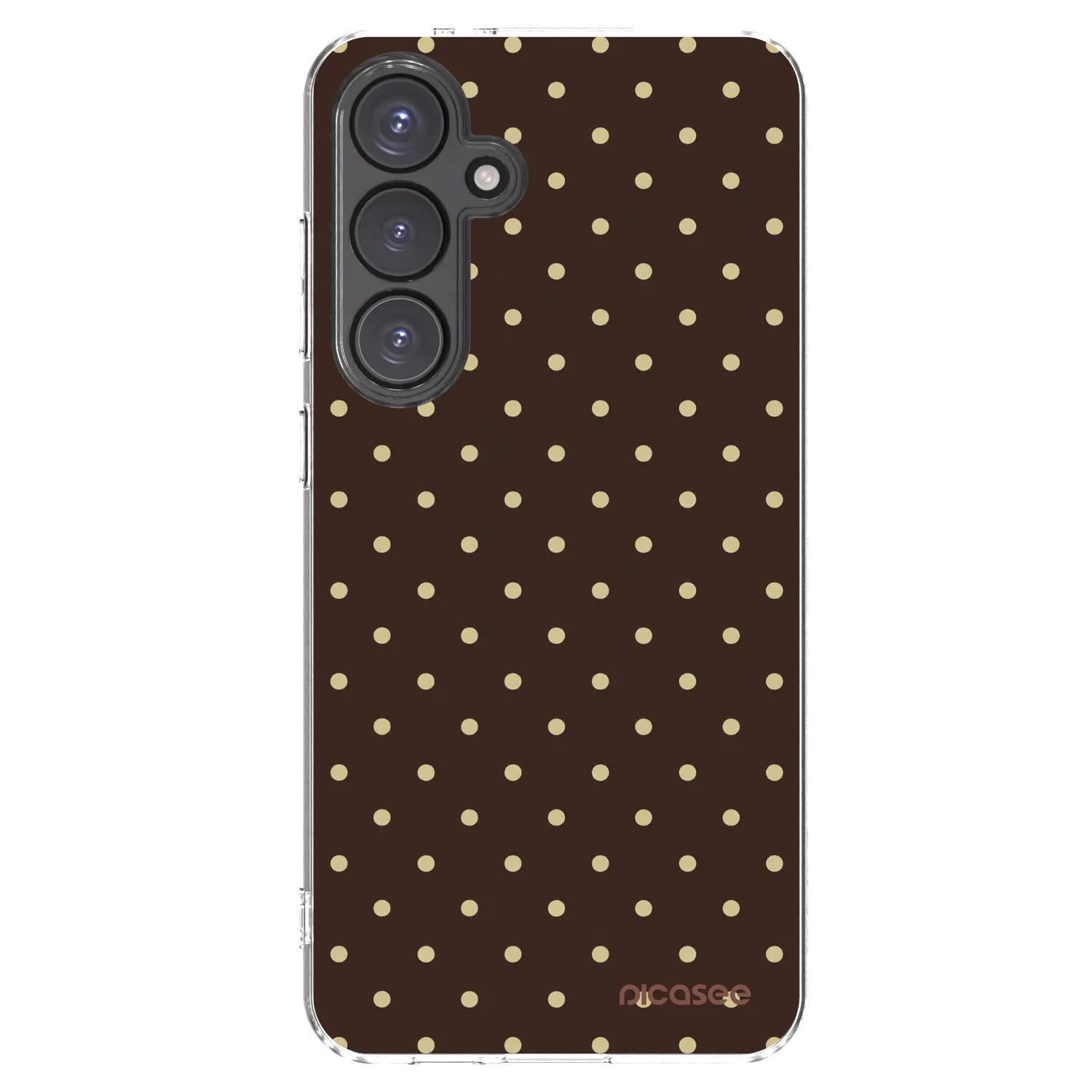 Picasee silikonska prozirna maskica za Samsung Galaxy S24 FE S721B - Vanilla Dots & Chocolate