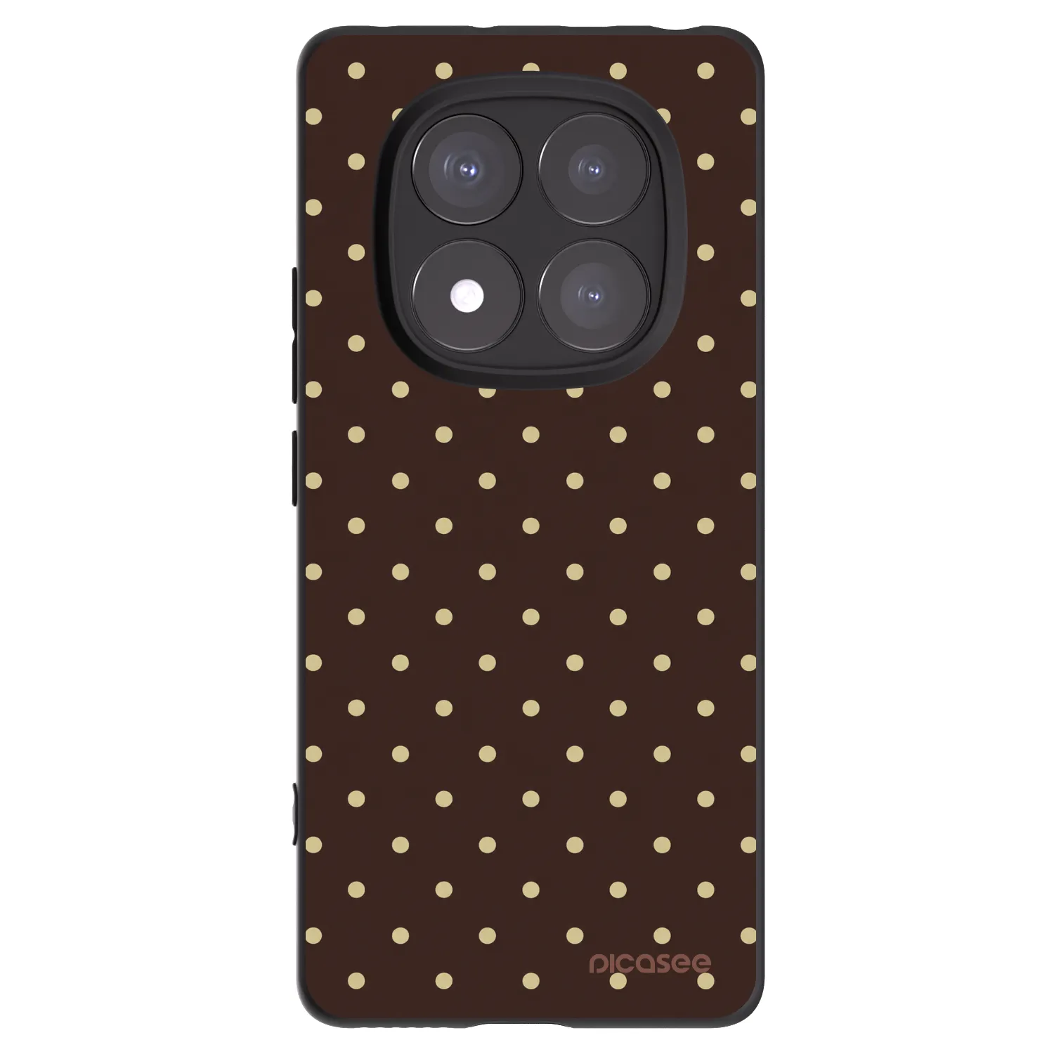 Picasee crna silikonska maskica za Xiaomi Redmi Note 14 Pro+ 5G - Vanilla Dots & Chocolate