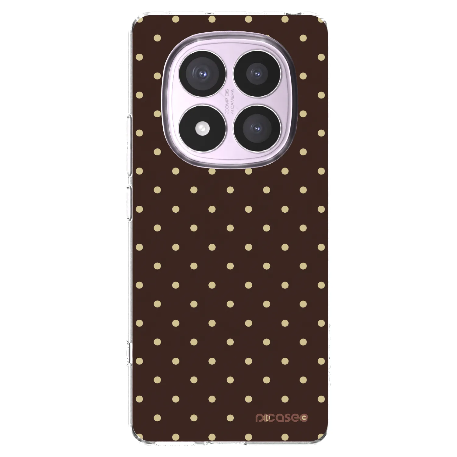 Picasee silikonska prozirna maskica za Xiaomi Redmi Note 14 Pro 5G - Vanilla Dots & Chocolate
