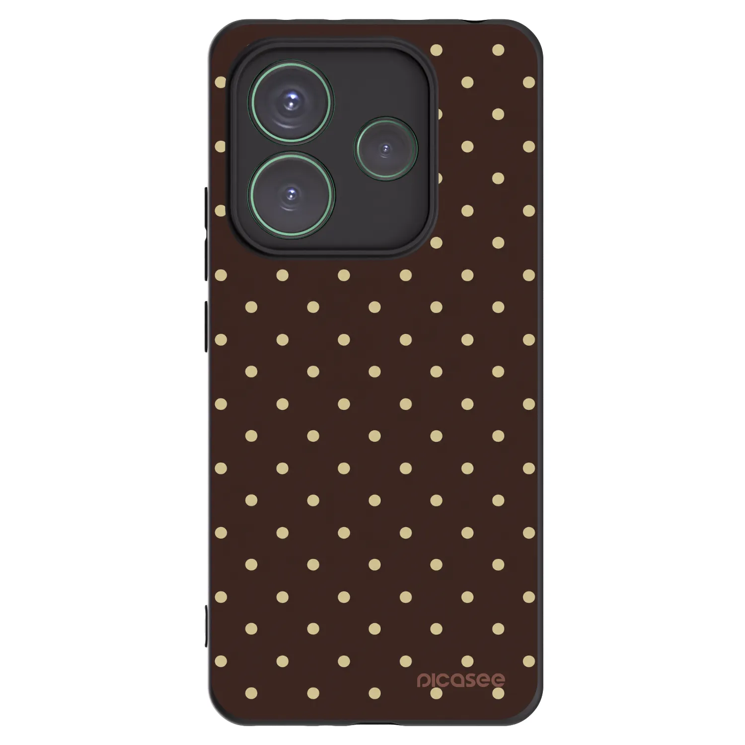 Picasee crna silikonska maskica za Xiaomi Redmi Note 14 5G - Vanilla Dots & Chocolate