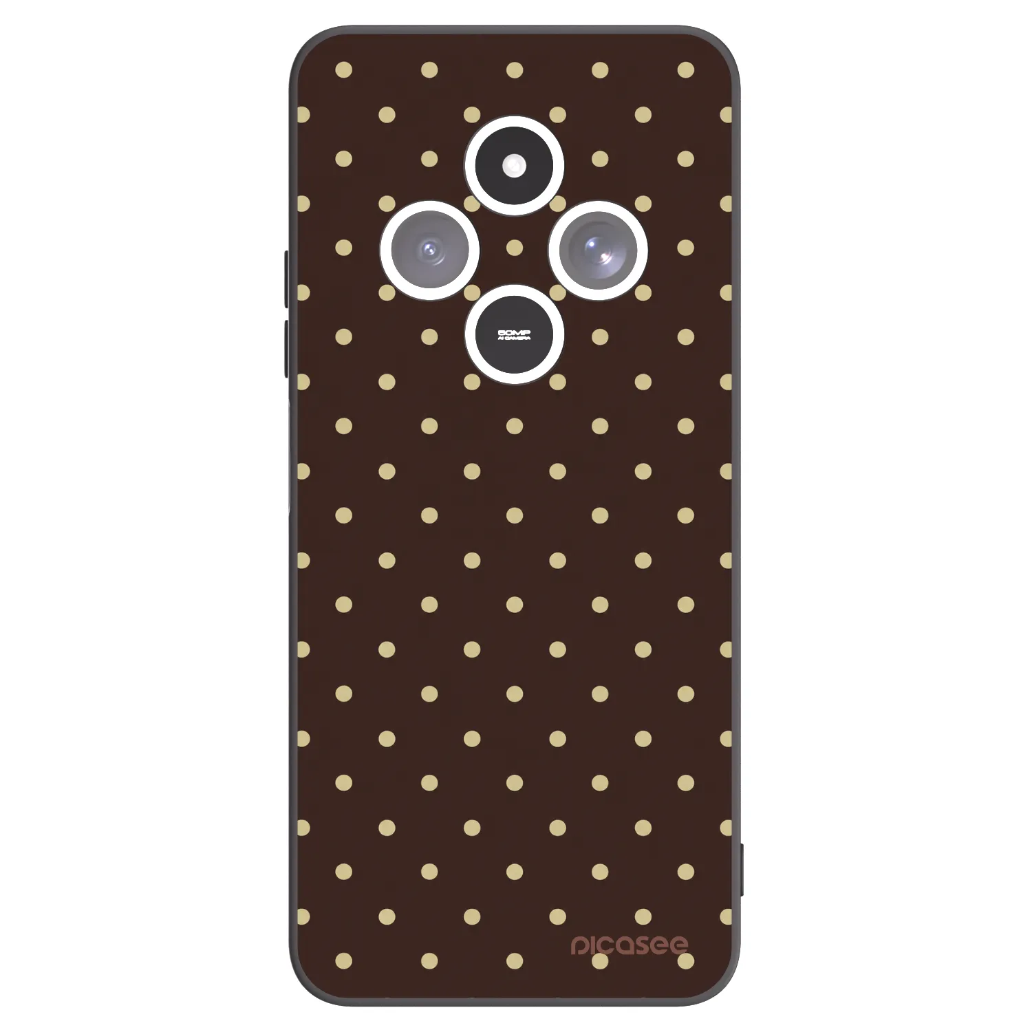 Picasee crna silikonska maskica za Xiaomi Redmi 14C - Vanilla Dots & Chocolate