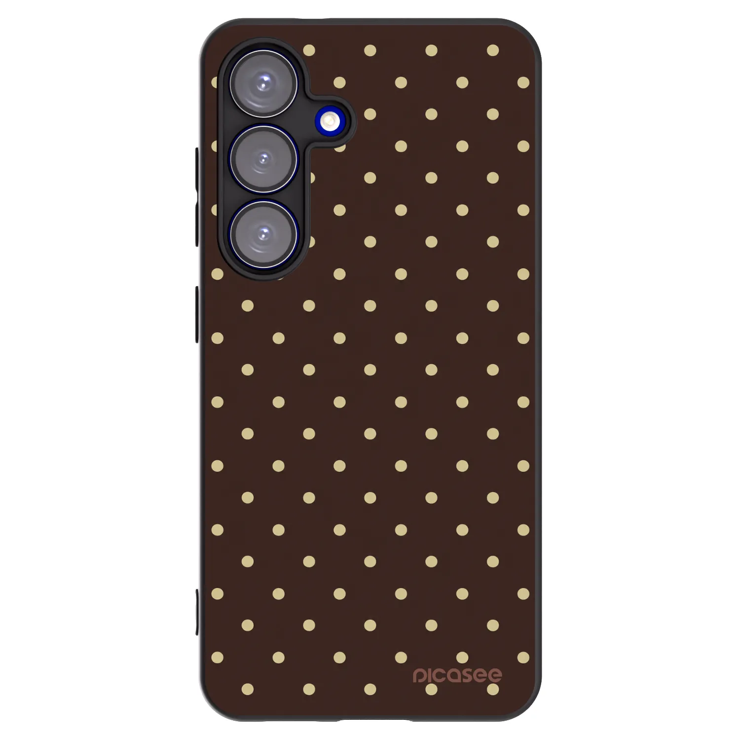 Picasee crna silikonska maskica za Samsung Galaxy S25 5G - Vanilla Dots & Chocolate