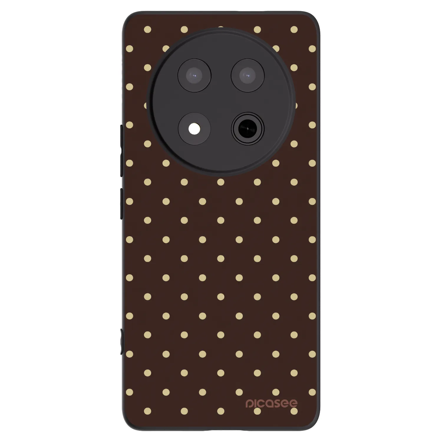 Picasee crna silikonska maskica za Honor Magic7 Lite 5G - Vanilla Dots & Chocolate