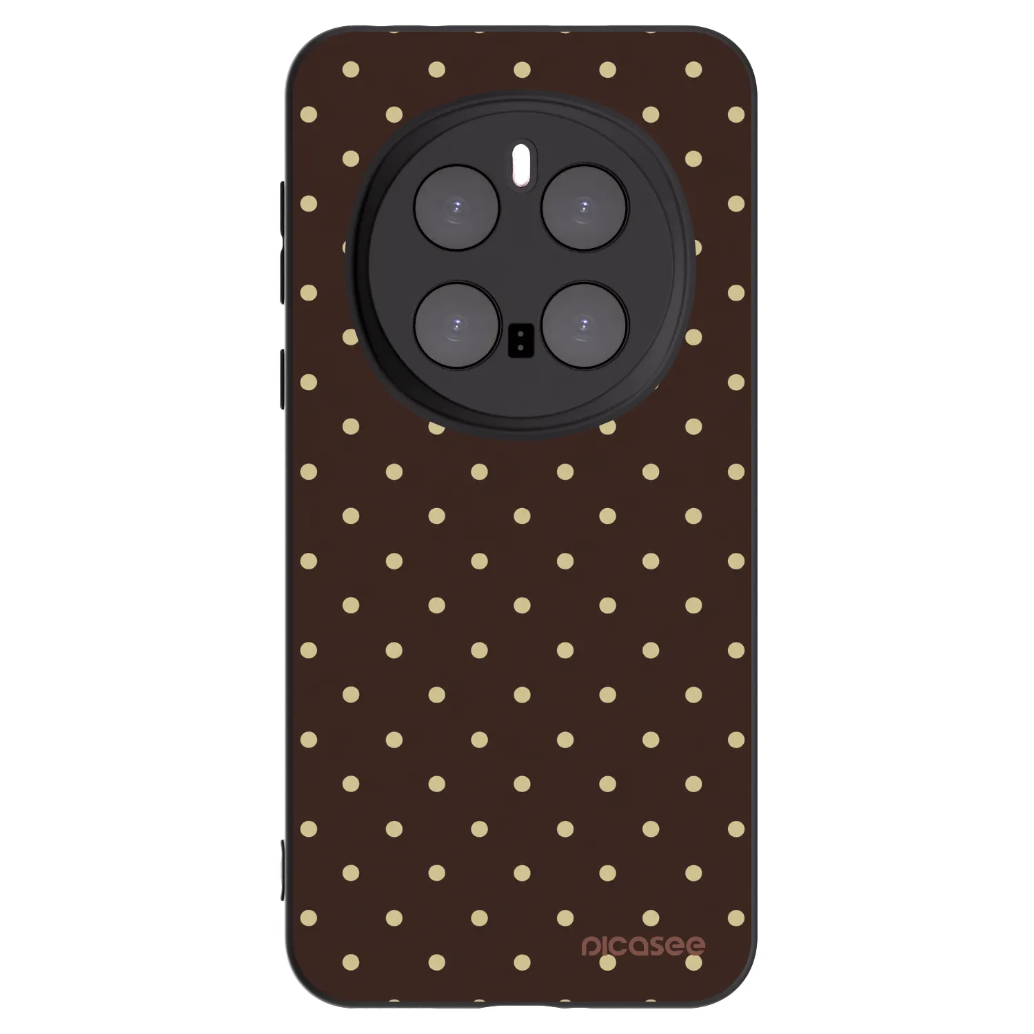 Picasee crna silikonska maskica za Honor Magic7 Pro 5G - Vanilla Dots & Chocolate