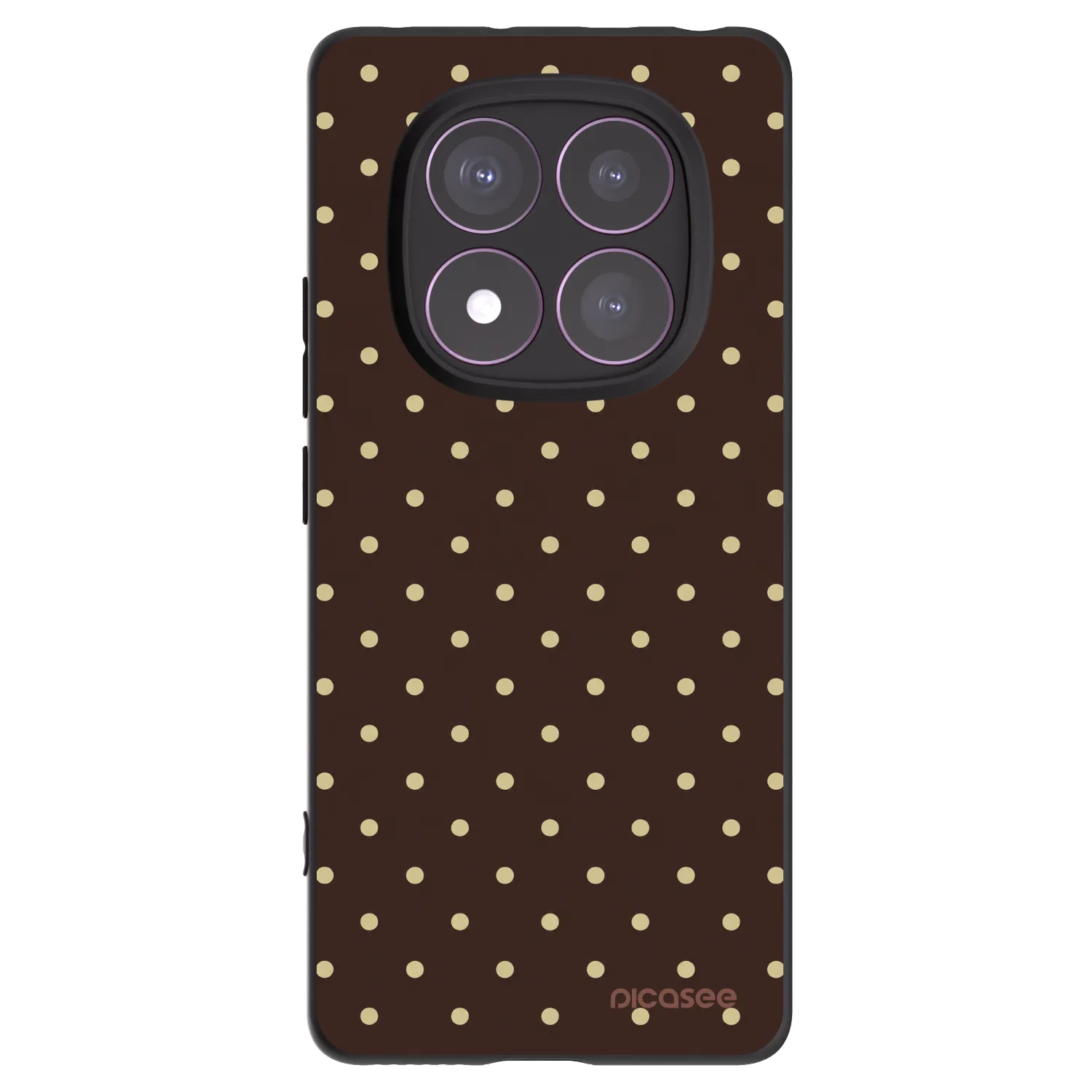 Picasee crna silikonska maskica za Xiaomi Redmi Note 14 Pro 4G - Vanilla Dots & Chocolate