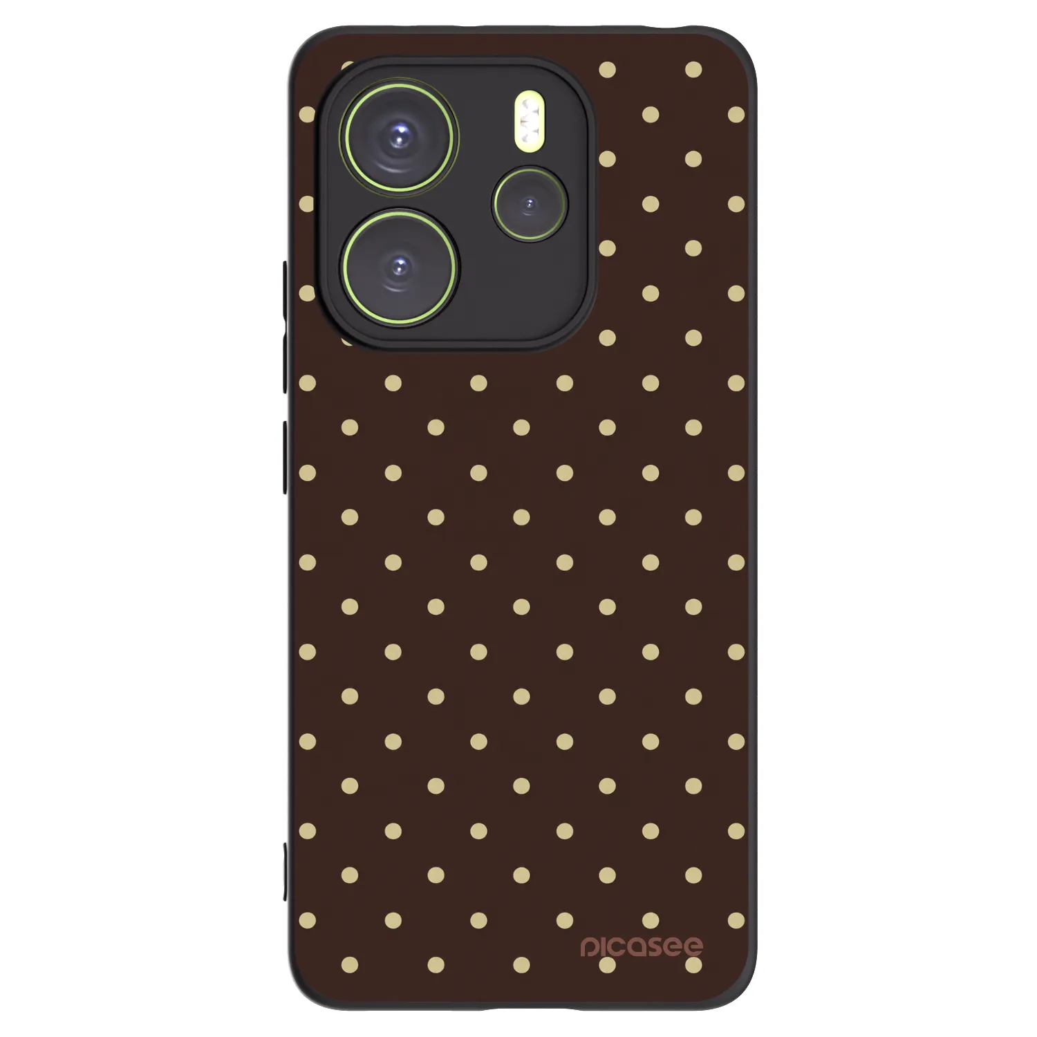 Picasee crna silikonska maskica za Xiaomi Redmi Note 14 4G - Vanilla Dots & Chocolate