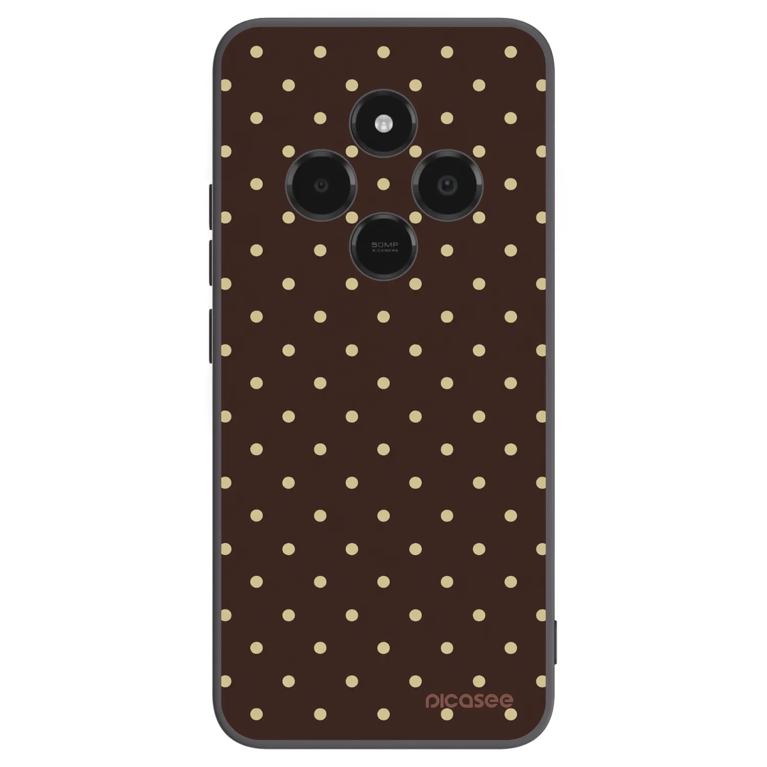 Picasee crna silikonska maskica za Xiaomi Poco C75 - Vanilla Dots & Chocolate