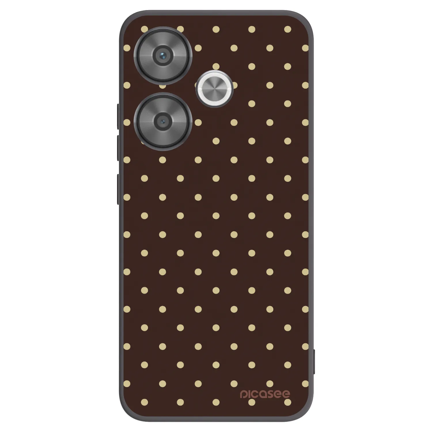 Picasee crna silikonska maskica za Xiaomi Poco F6 - Vanilla Dots & Chocolate