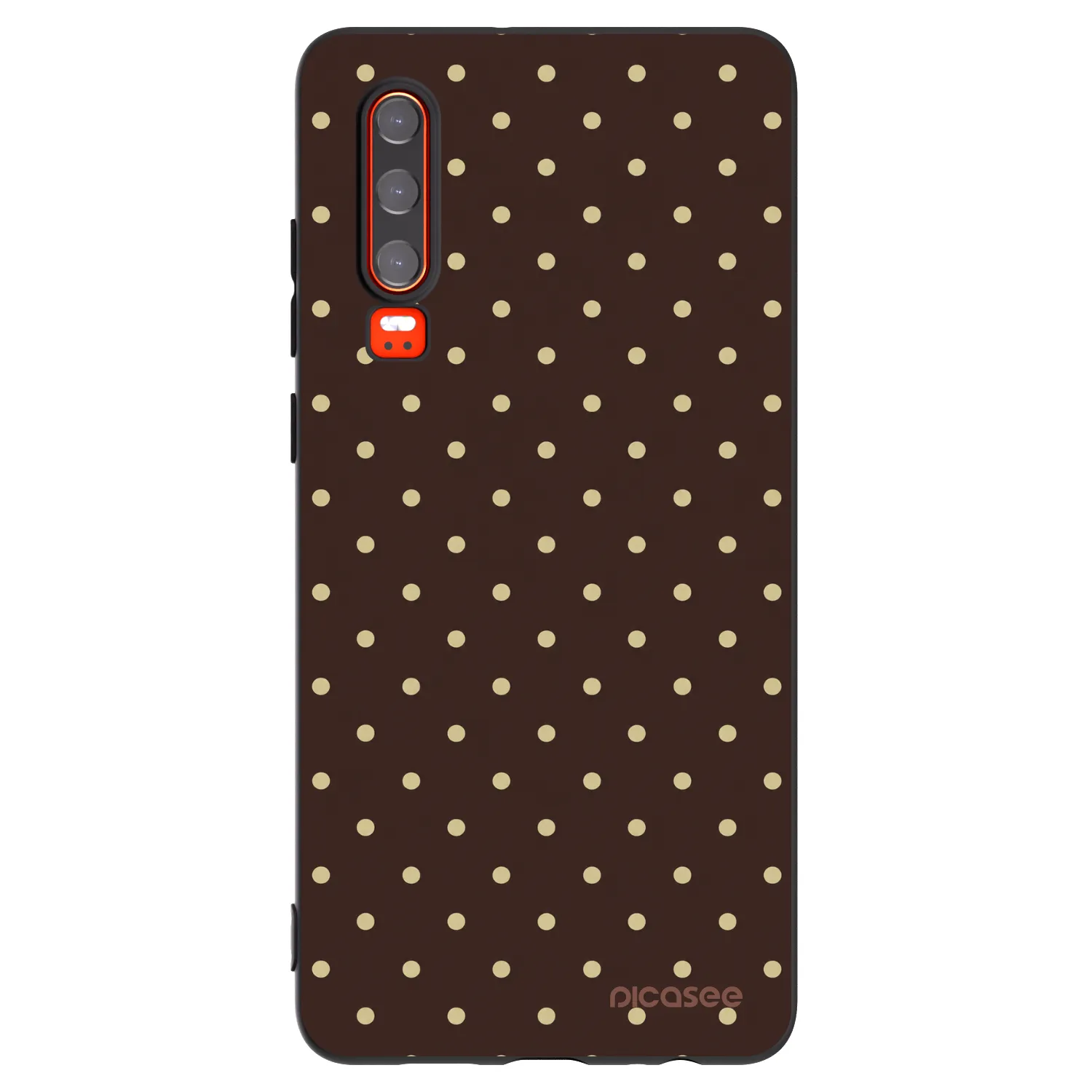 Picasee crna silikonska maskica za Huawei P30 - Vanilla Dots & Chocolate
