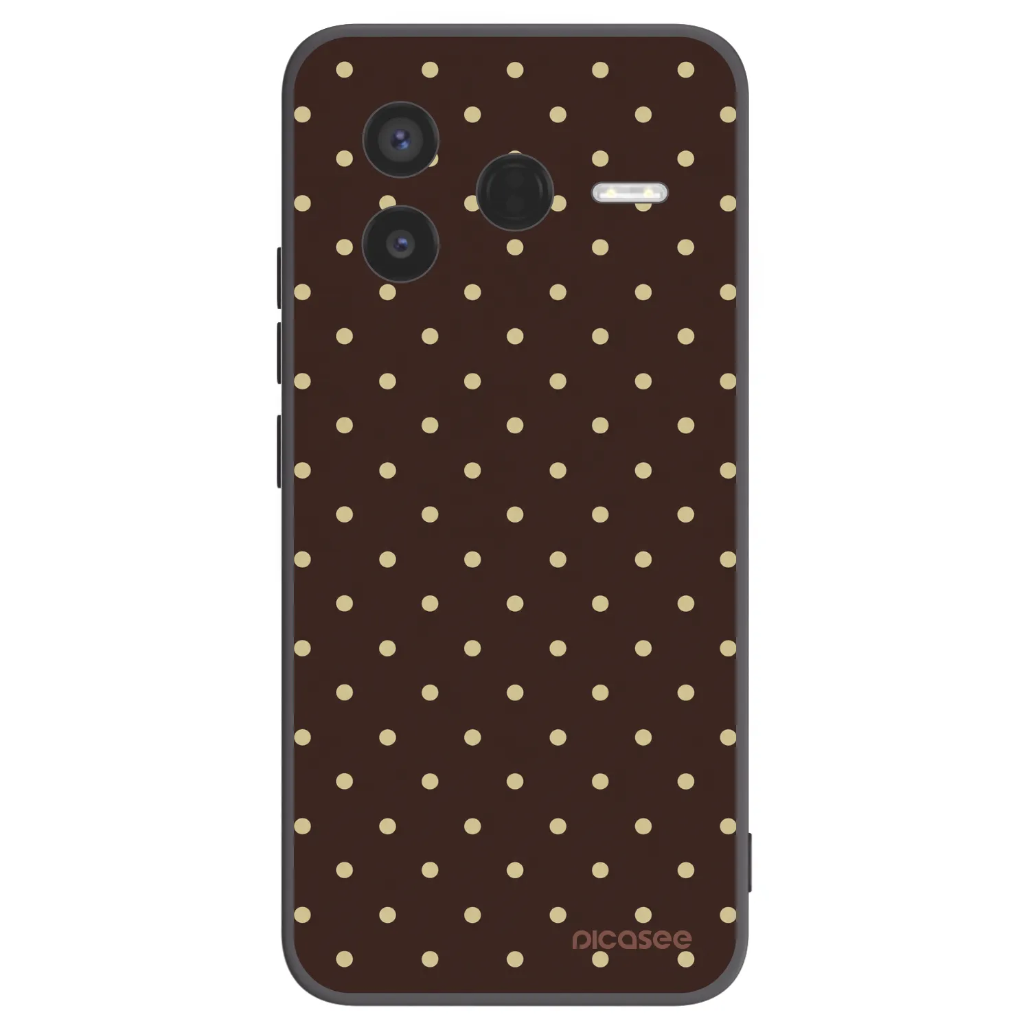 Picasee crna silikonska maskica za Xiaomi Poco F7 Pro 5G - Vanilla Dots & Chocolate