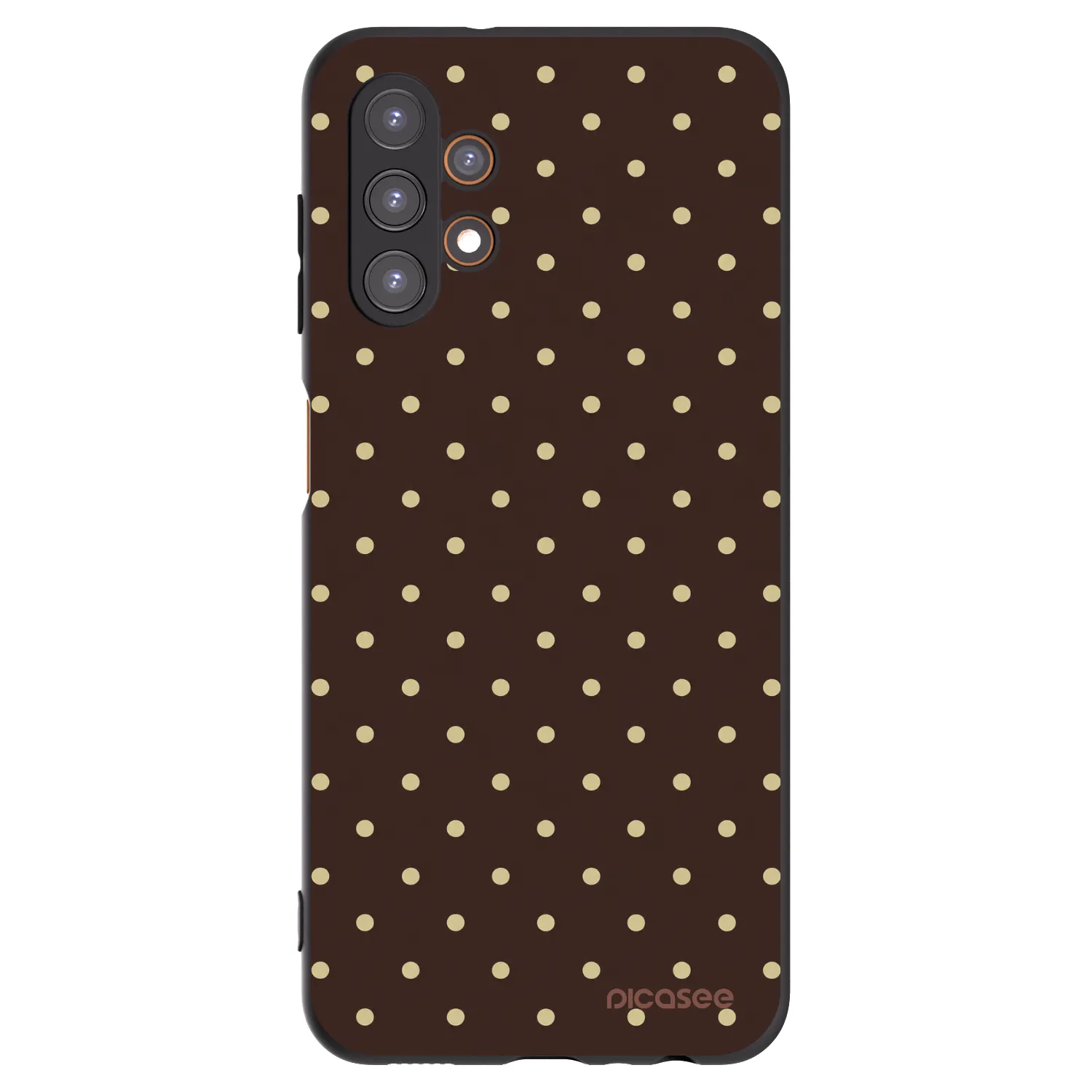 Picasee crna silikonska maskica za Samsung Galaxy A13 5G - Vanilla Dots & Chocolate