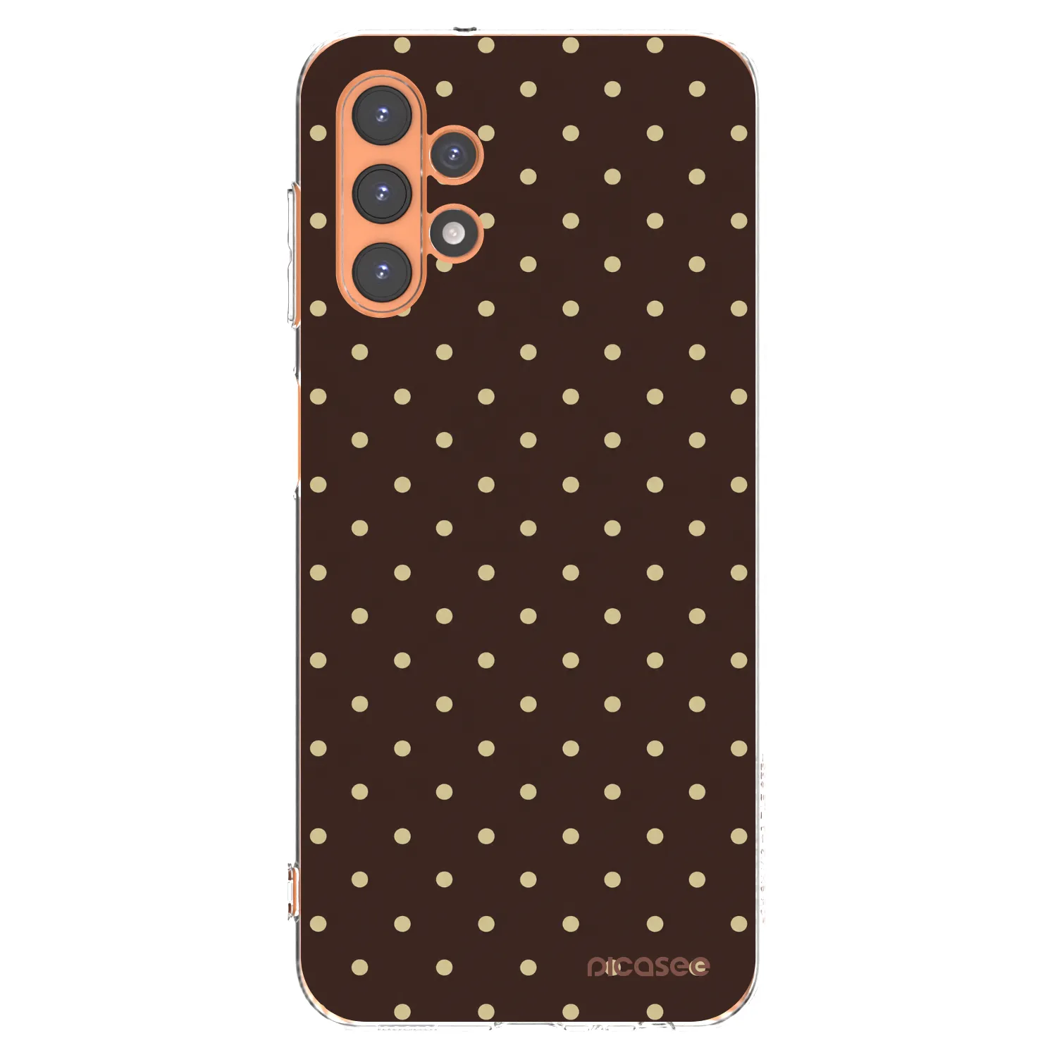 Picasee silikonska prozirna maskica za Samsung Galaxy A13 5G - Vanilla Dots & Chocolate
