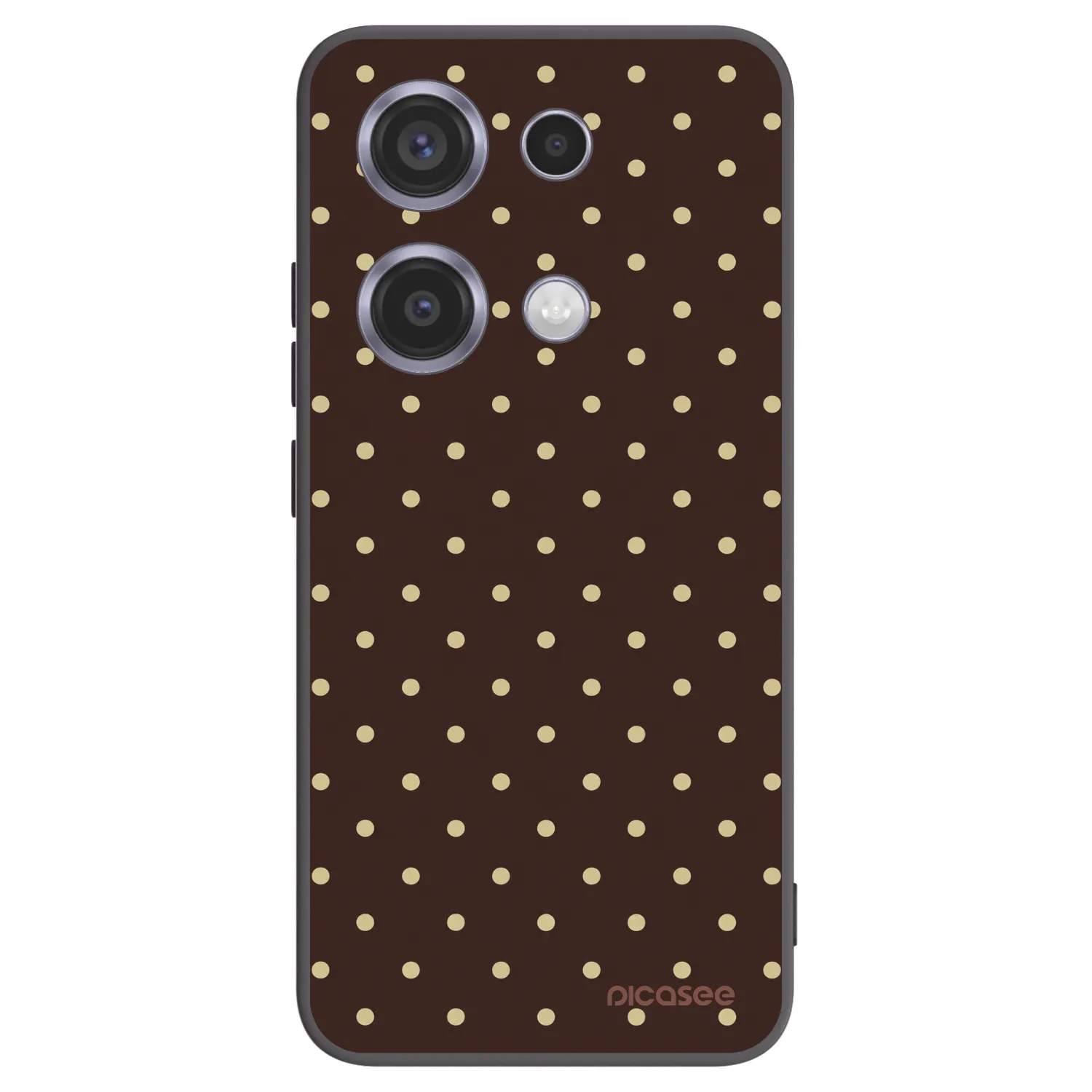 Picasee crna silikonska maskica za Xiaomi Redmi Note 14S - Vanilla Dots & Chocolate