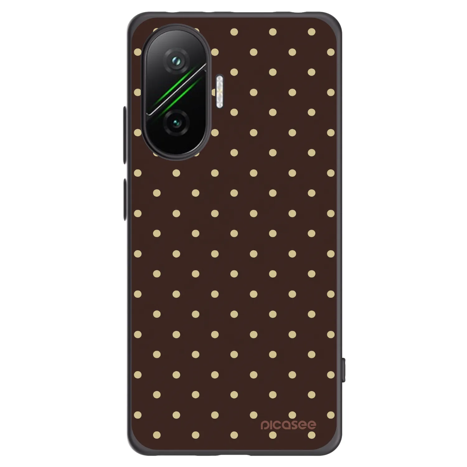 Picasee crna silikonska maskica za Xiaomi Poco F7 5G - Vanilla Dots & Chocolate