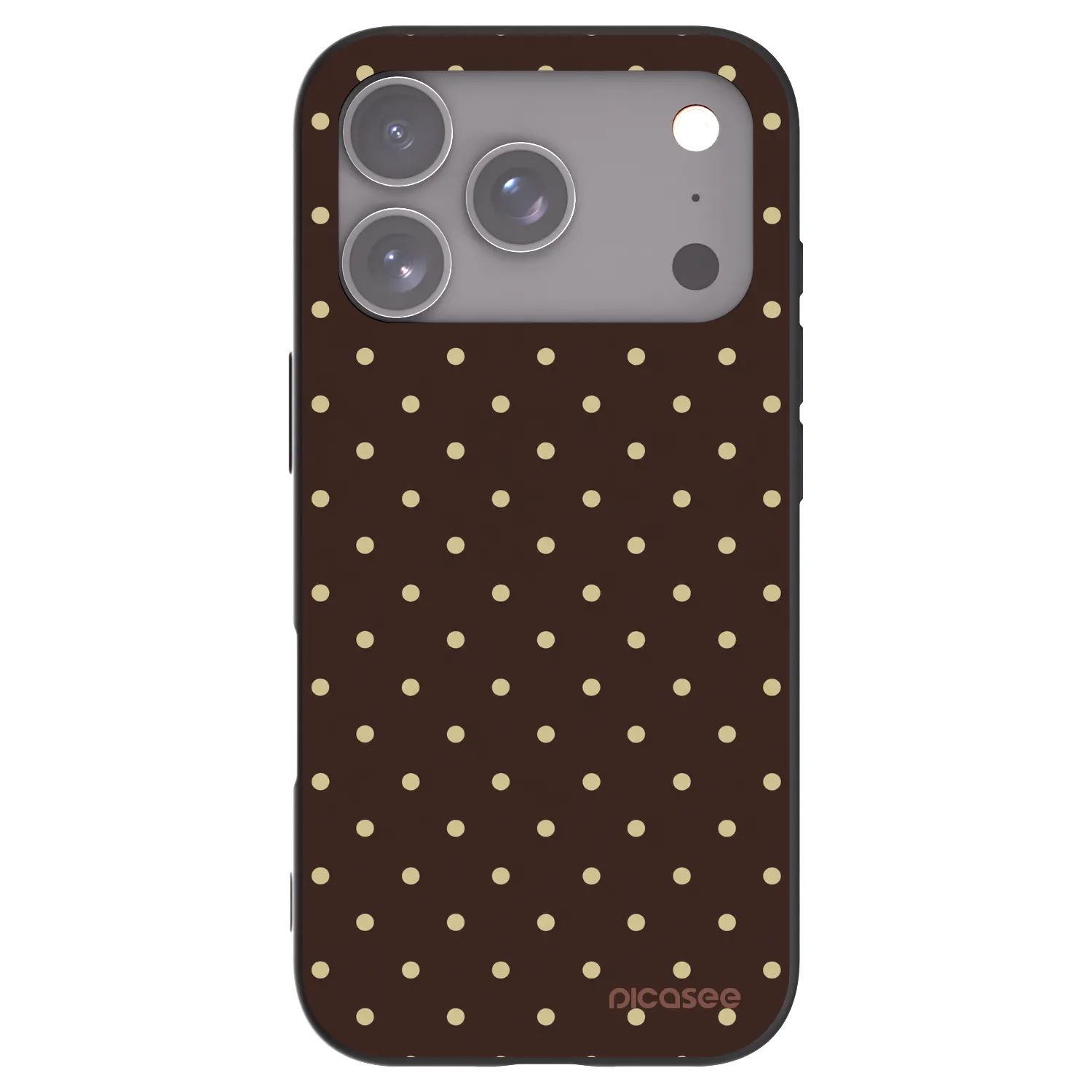 Picasee crna silikonska maskica za Apple iPhone 17 Pro - Vanilla Dots & Chocolate