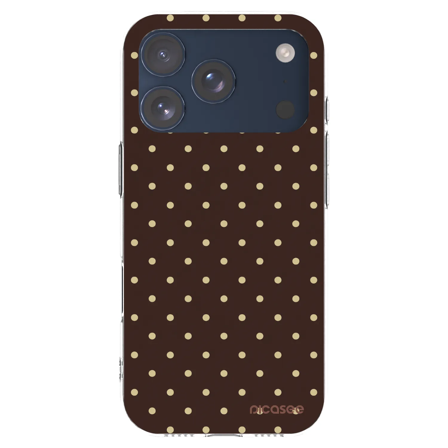Picasee silikonska prozirna maskica za Apple iPhone 17 Pro - Vanilla Dots & Chocolate