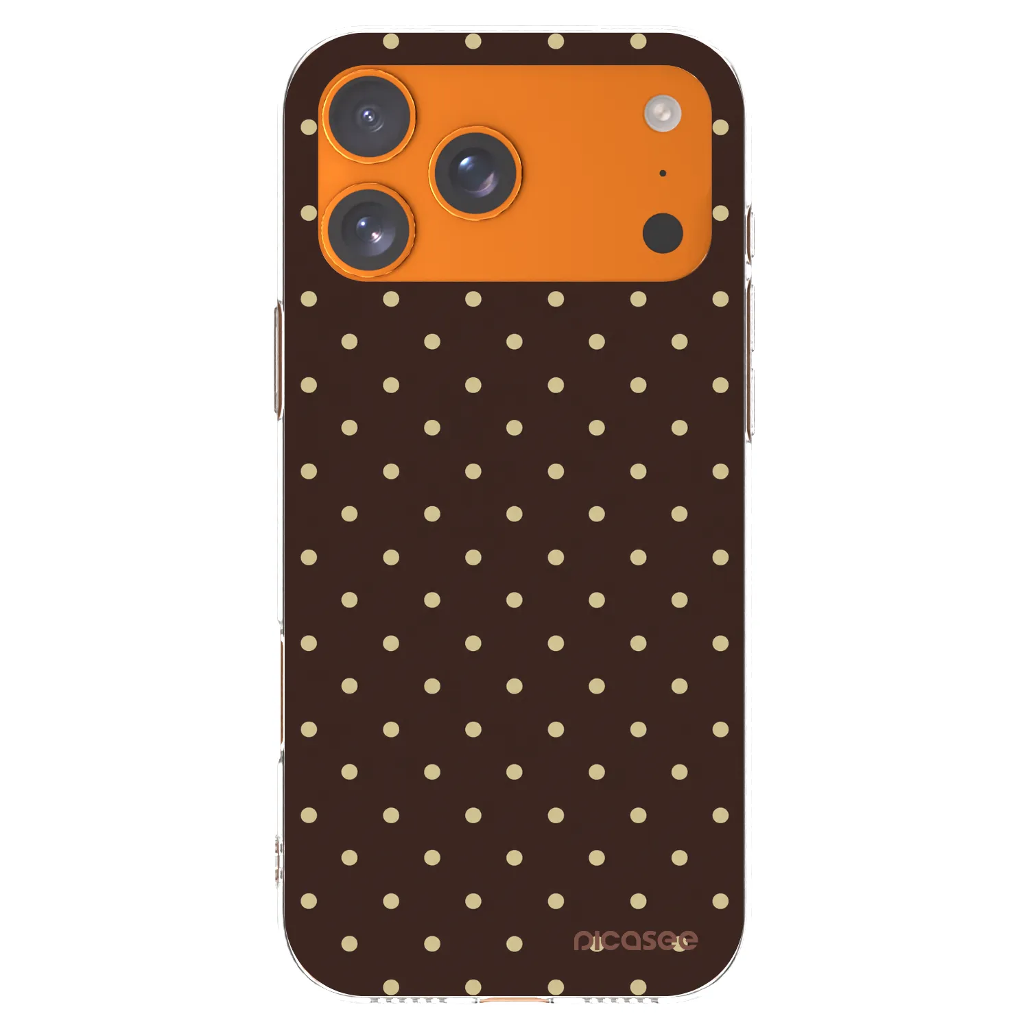 Picasee silikonska prozirna maskica za Apple iPhone 17 Pro Max - Vanilla Dots & Chocolate