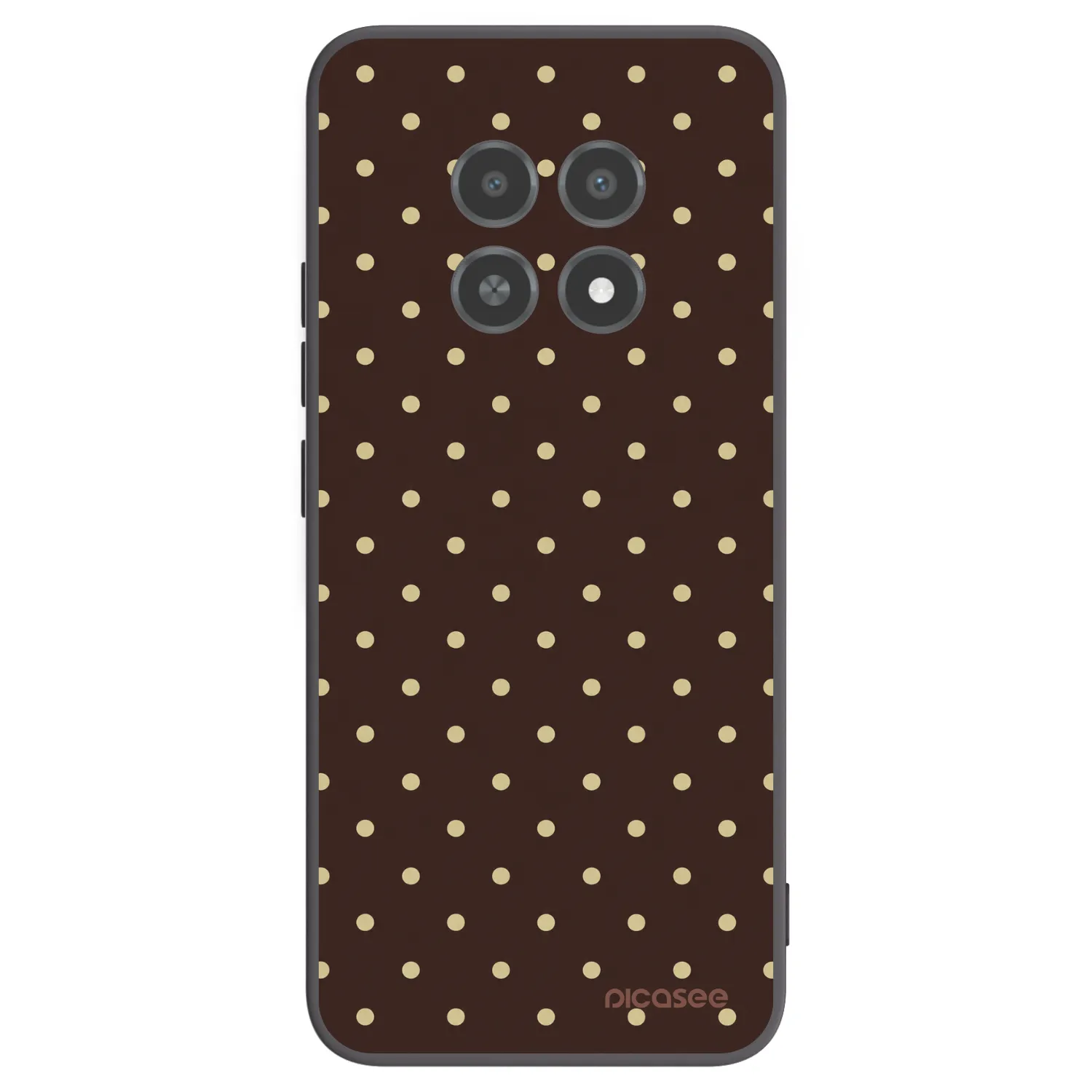 Picasee crna silikonska maskica za Realme 12X - Vanilla Dots & Chocolate