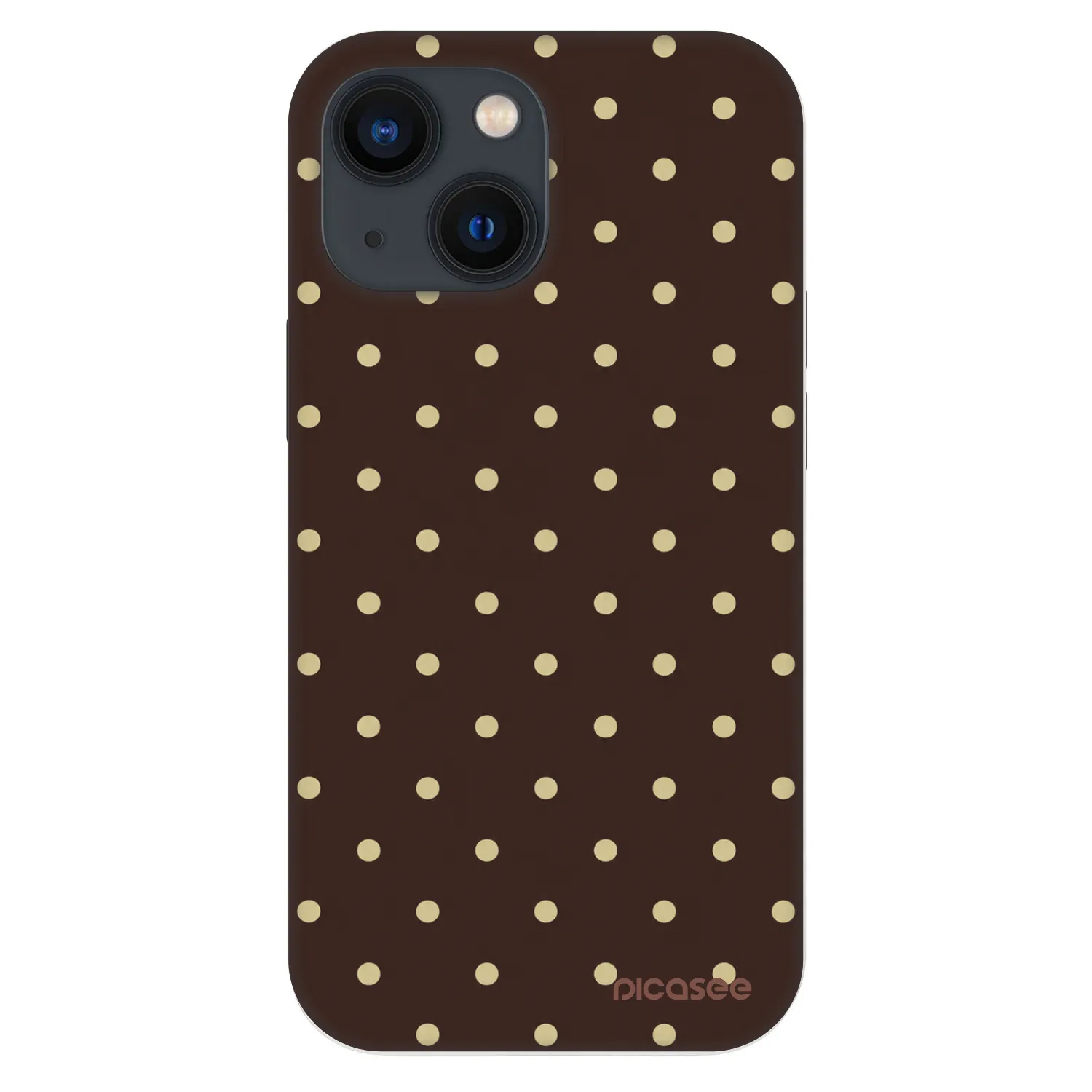 Picasee Fashion Case za Apple iPhone 13 mini - Vanilla Dots & Chocolate