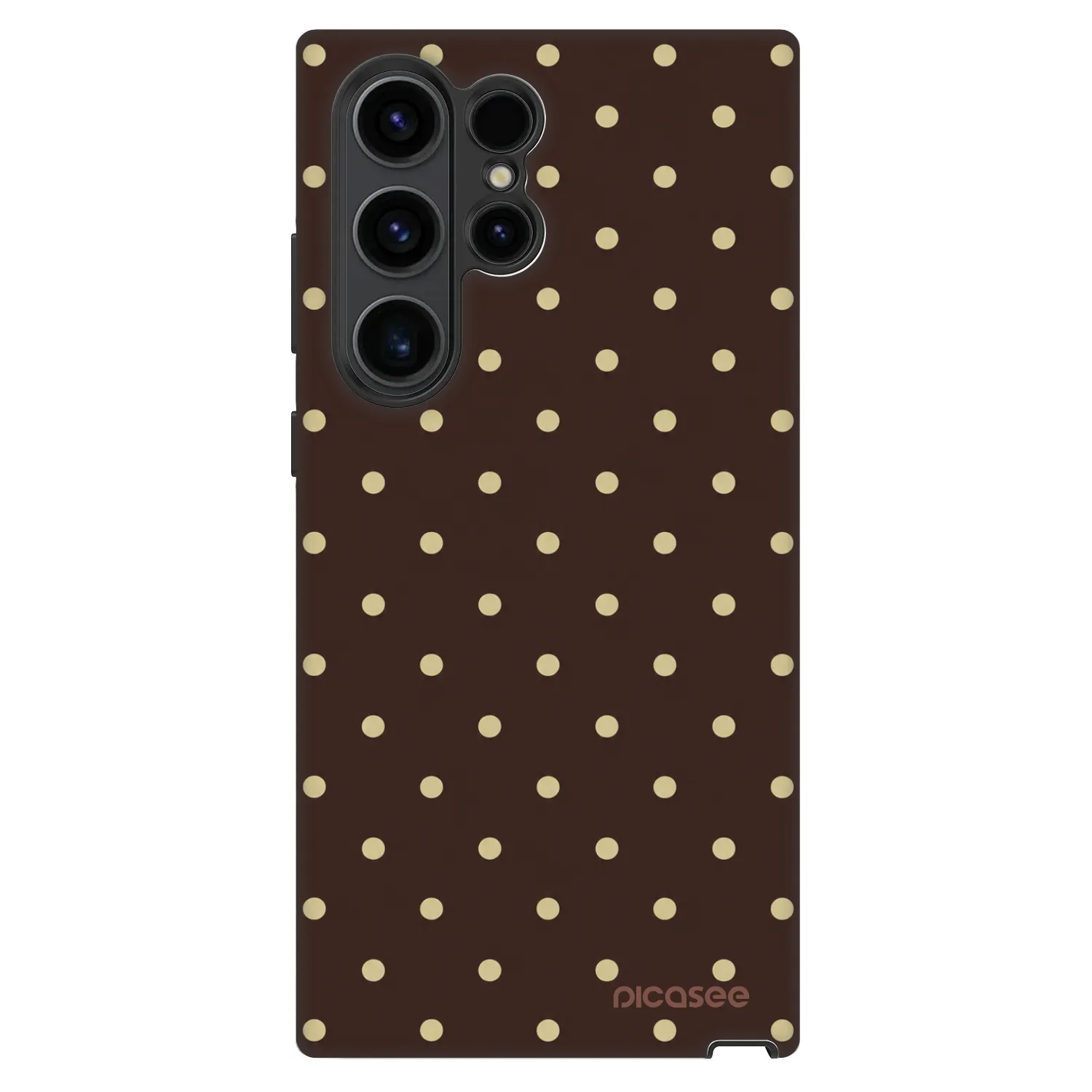 Picasee Fashion Case za Samsung Galaxy S23 Ultra 5G - Vanilla Dots & Chocolate