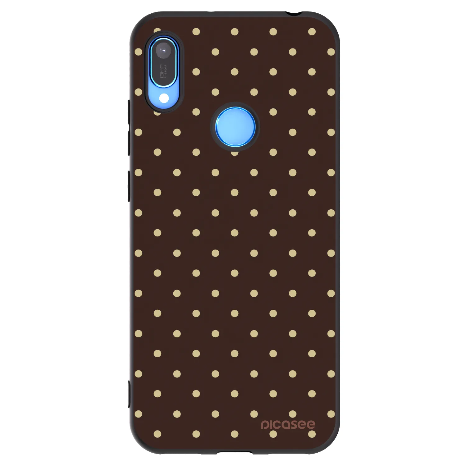 Picasee crna silikonska maskica za Huawei Y6 2019 - Vanilla Dots & Chocolate